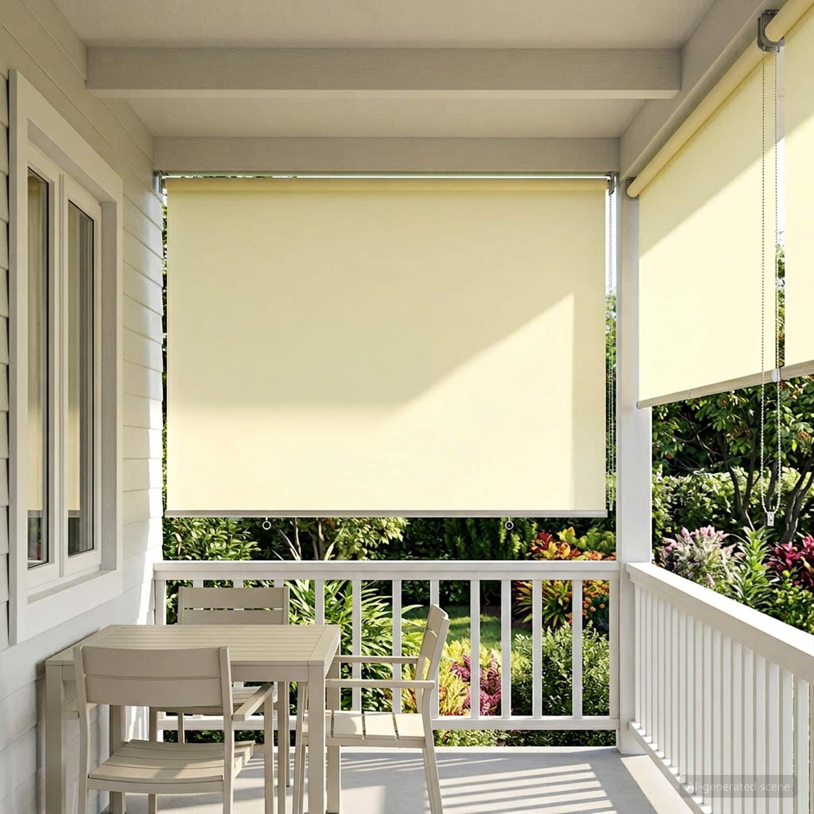 Außen-Rollos mit UV-Schutz Creme 100 x 230 cm (B x H) Polyester