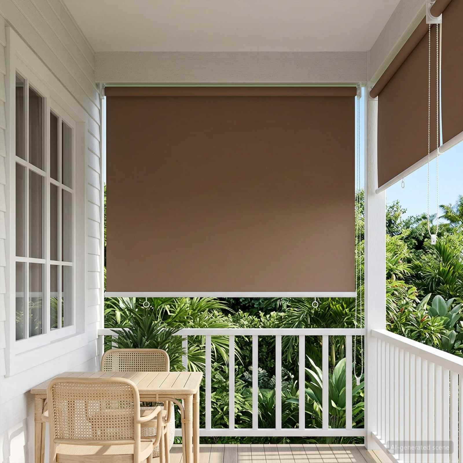 Außen-Rollos mit UV-Schutz Taupe 100 x 230 cm (B x H) Polyester