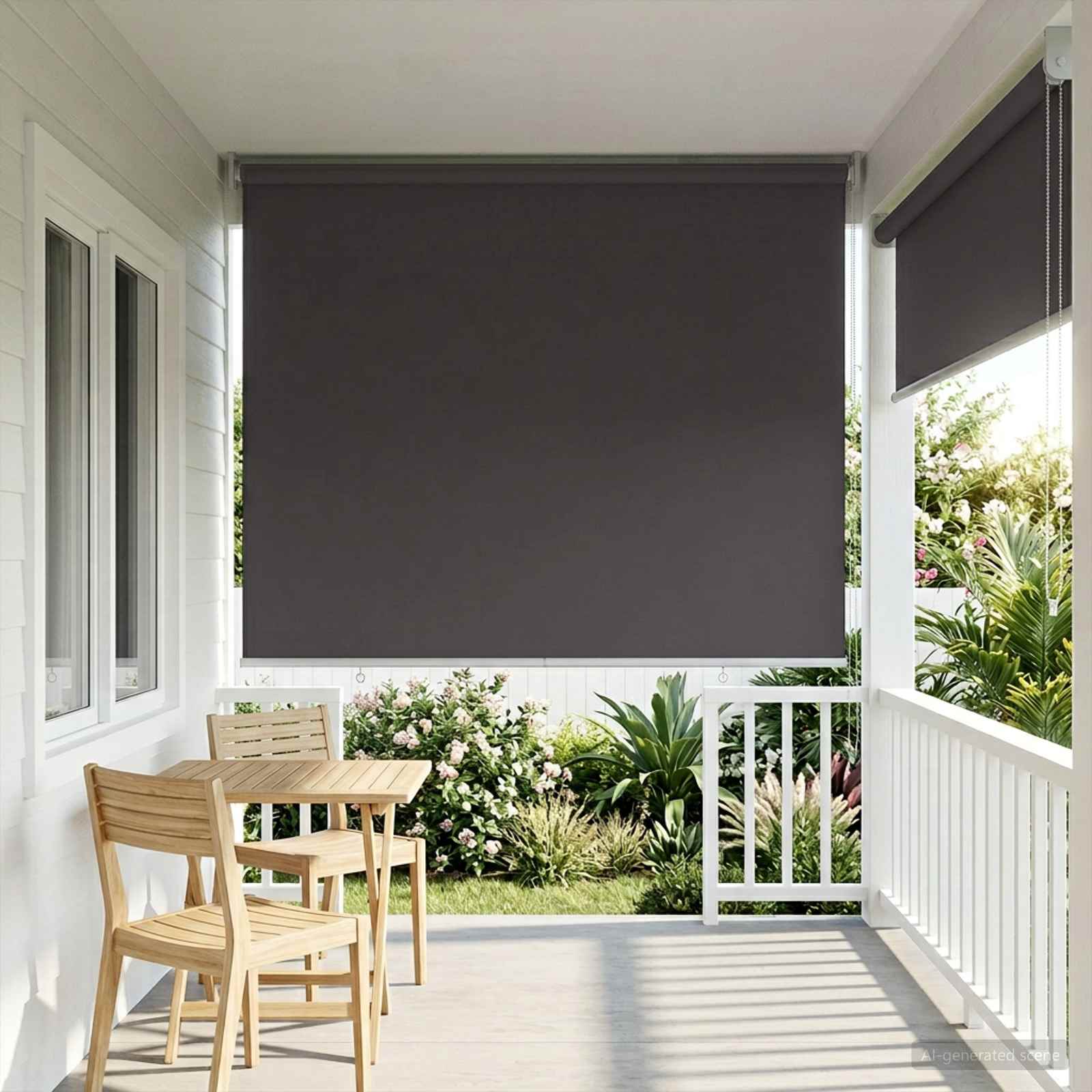 Außen-Rollos mit UV-Schutz Anthrazit 100 x 230 cm (B x H)