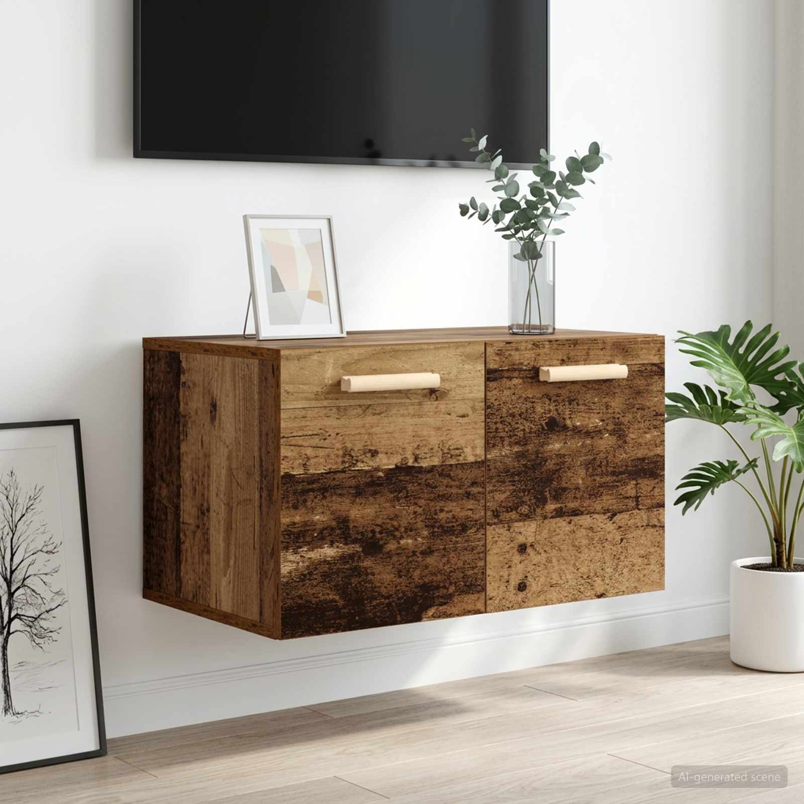 Wandschrank Altholz 60 x 36,5 x 35 cm Holzwerkstoff
