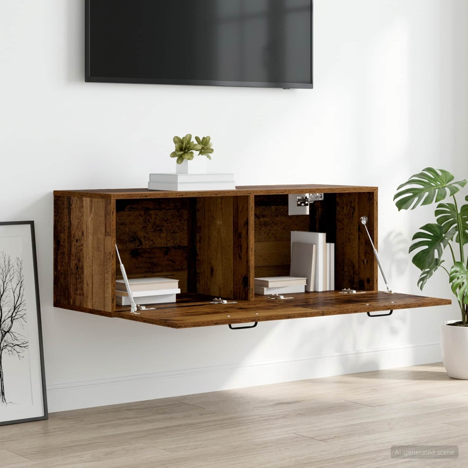 Wandschrank Altholz 100 x 36,5 x 35 cm Holzwerkstoff