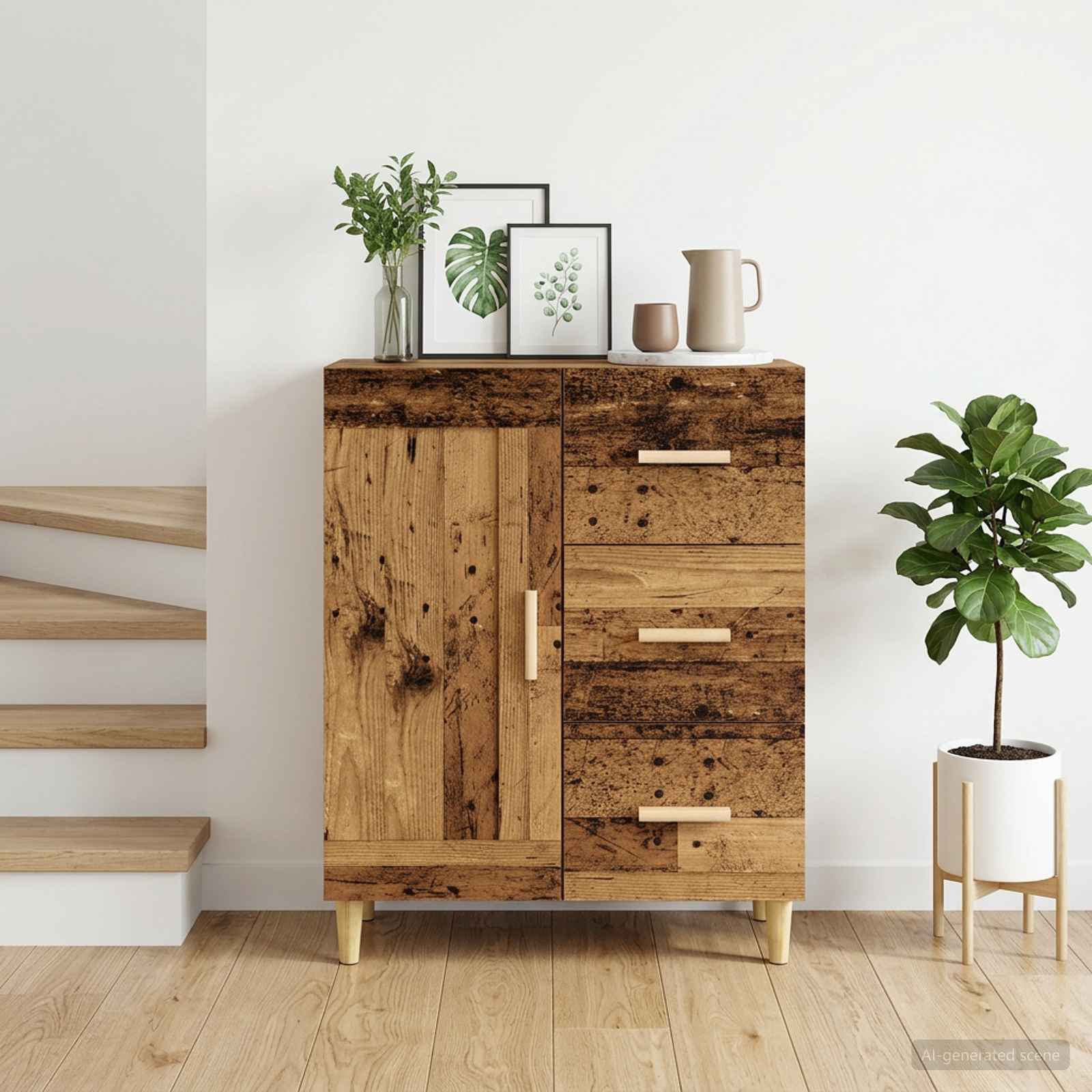 Sideboard Altholz 69,5 x 34 x 90 cm Holzwerkstoff