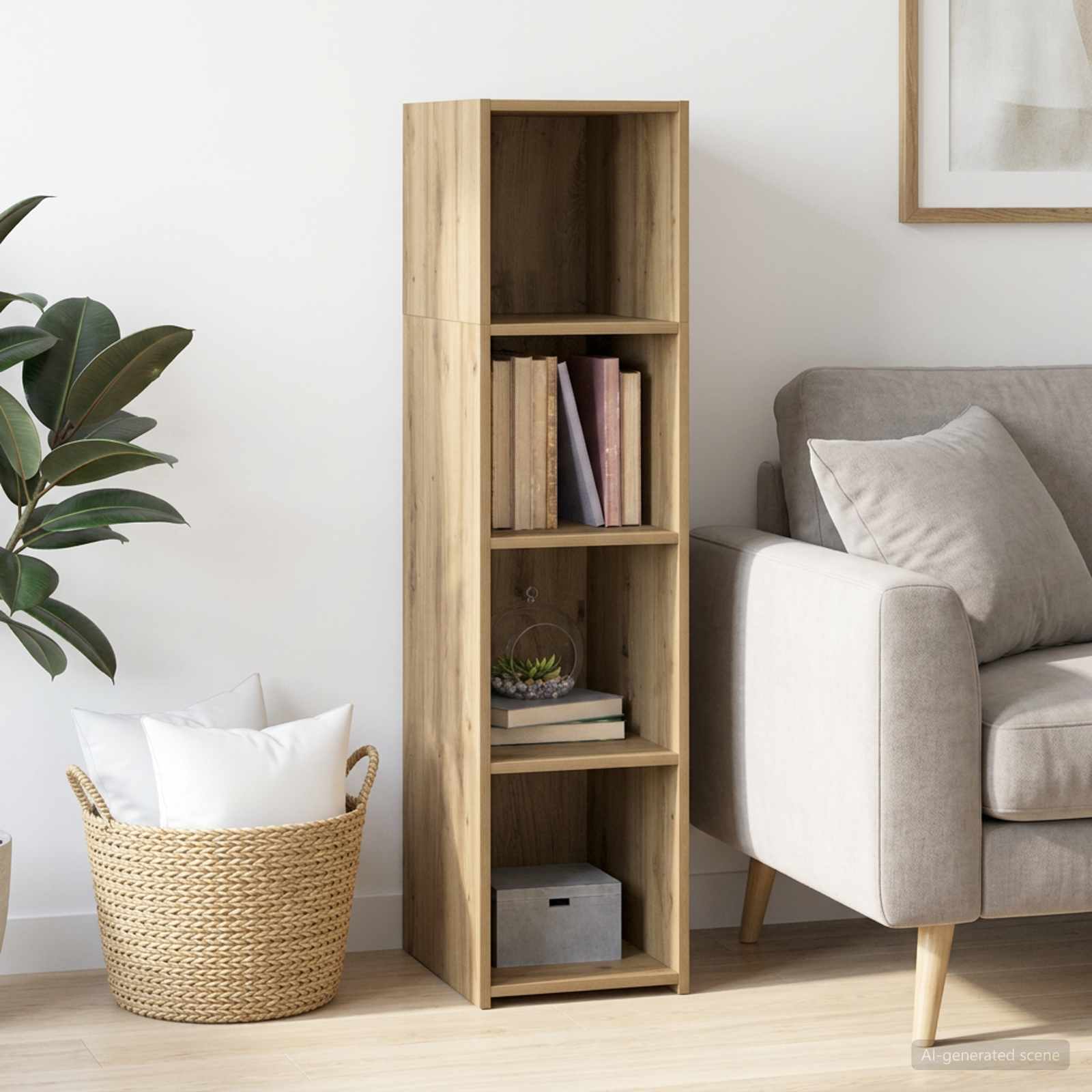 Highboard Artisan-Eiche 30 x 41 x 124 cm Holzwerkstoff