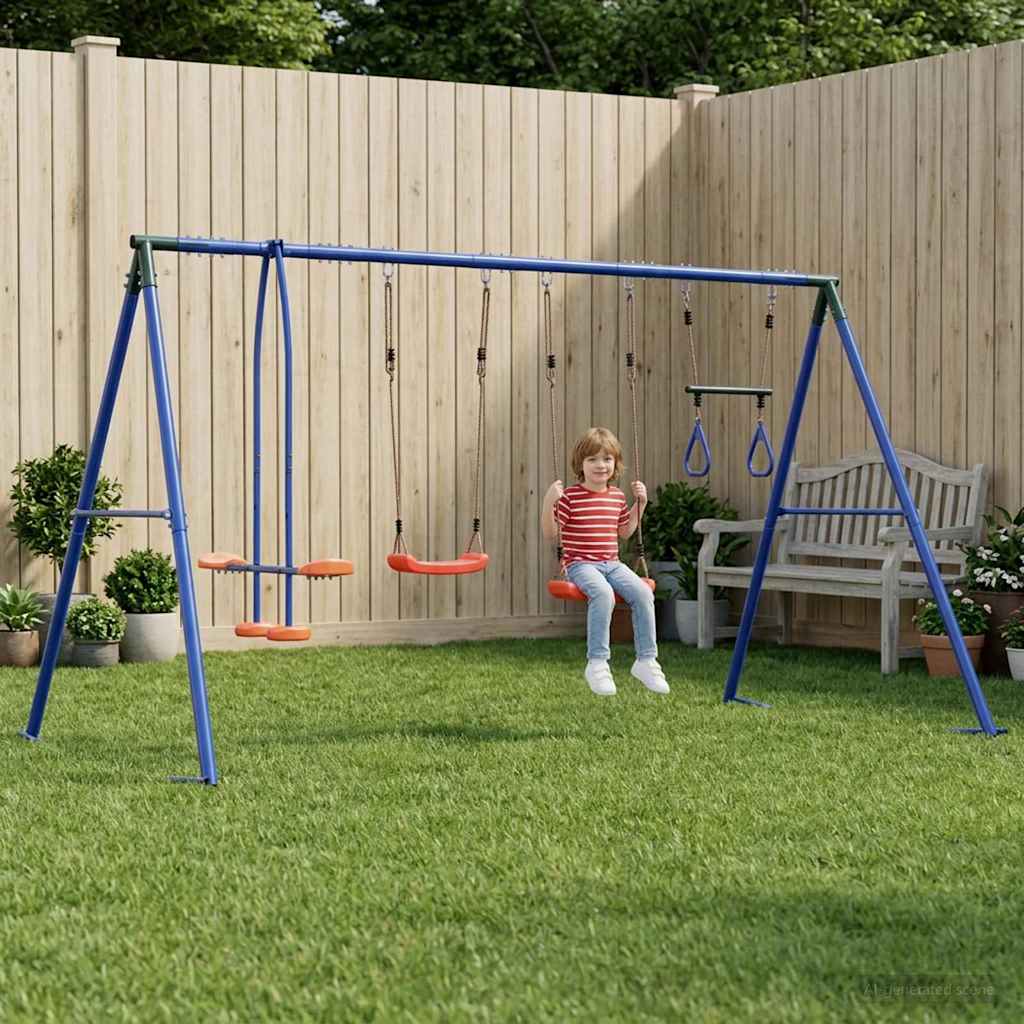 Outdoor Schaukelset Mehrfarbig Stahl und PE