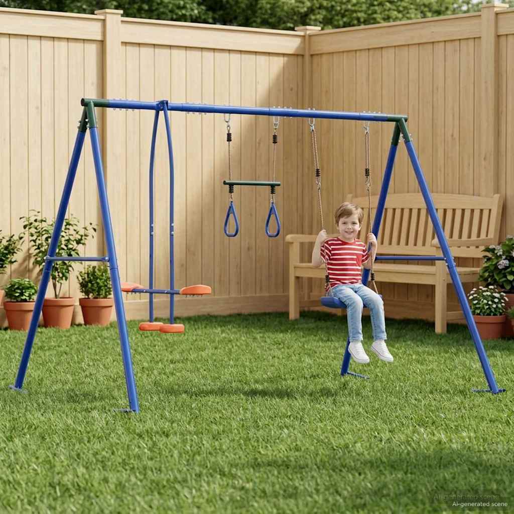 Outdoor Schaukelset Mehrfarbig Stahl und PE