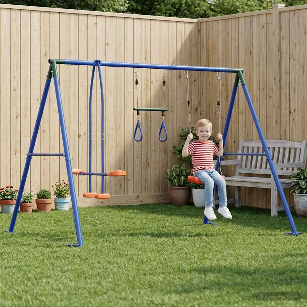 Outdoor Schaukelset Mehrfarbig Stahl und PE