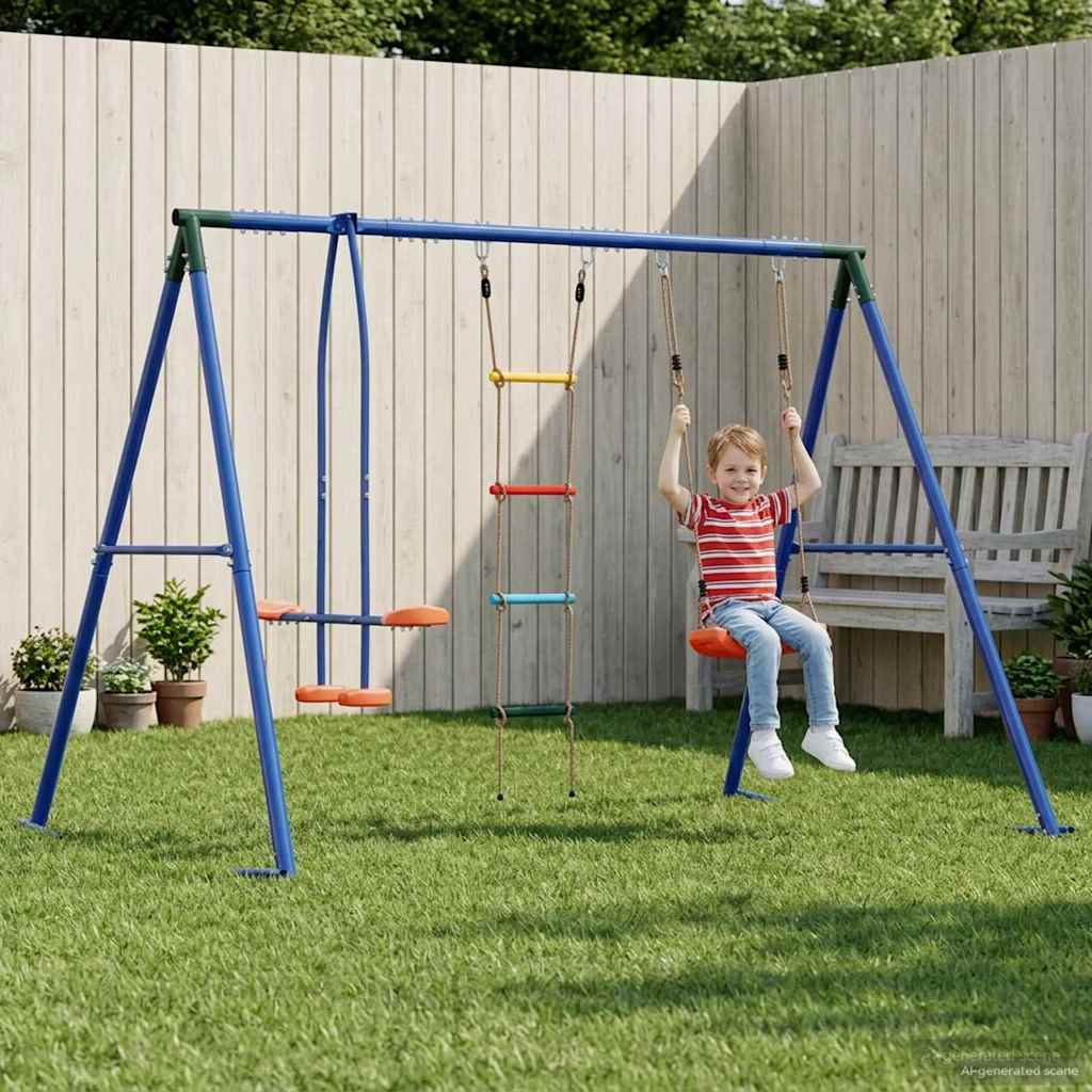 Outdoor Schaukelset Mehrfarbig Stahl und PE