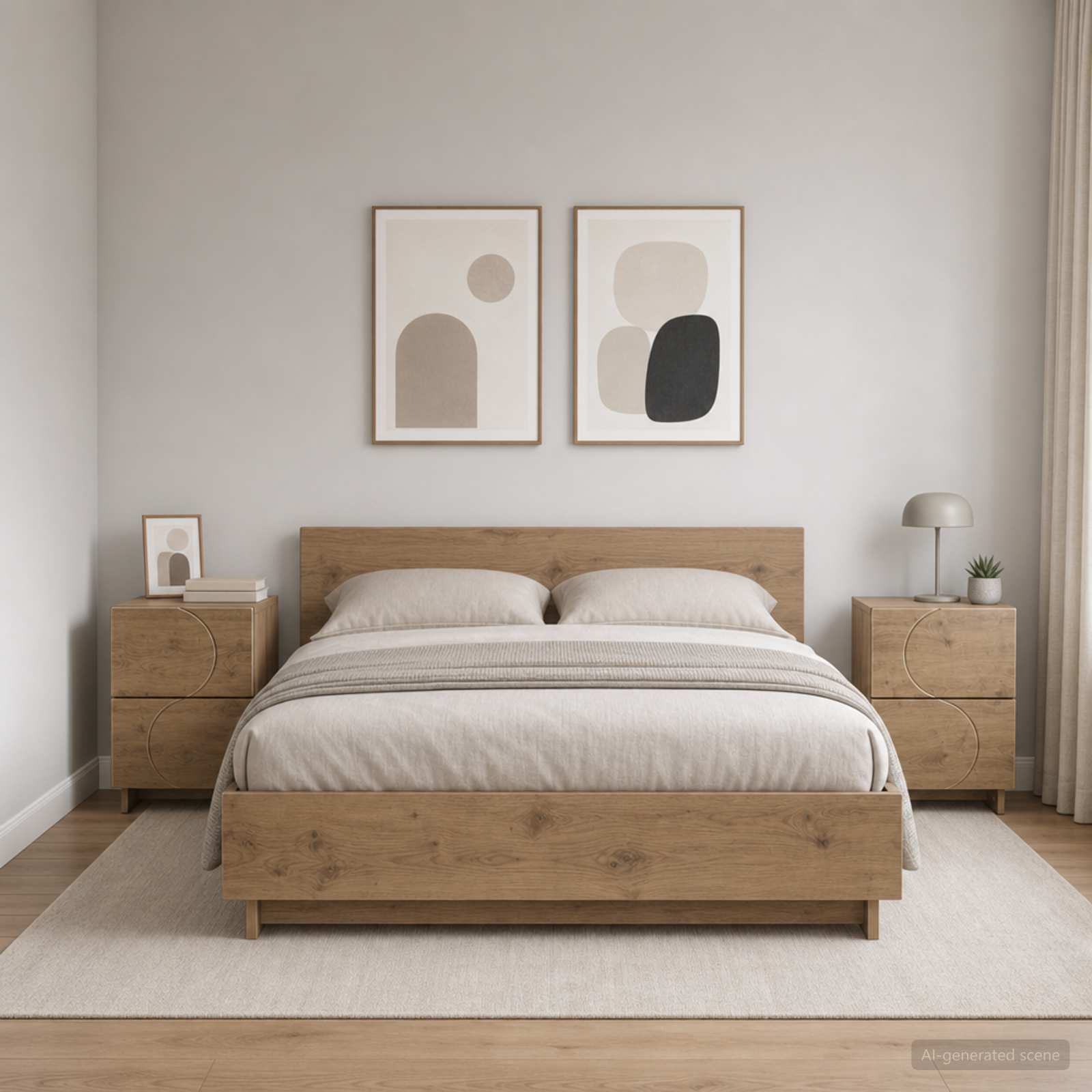 Nachttisch 2 stk. Artisan-Eiche 33,5 x 34,5 x 50 cm