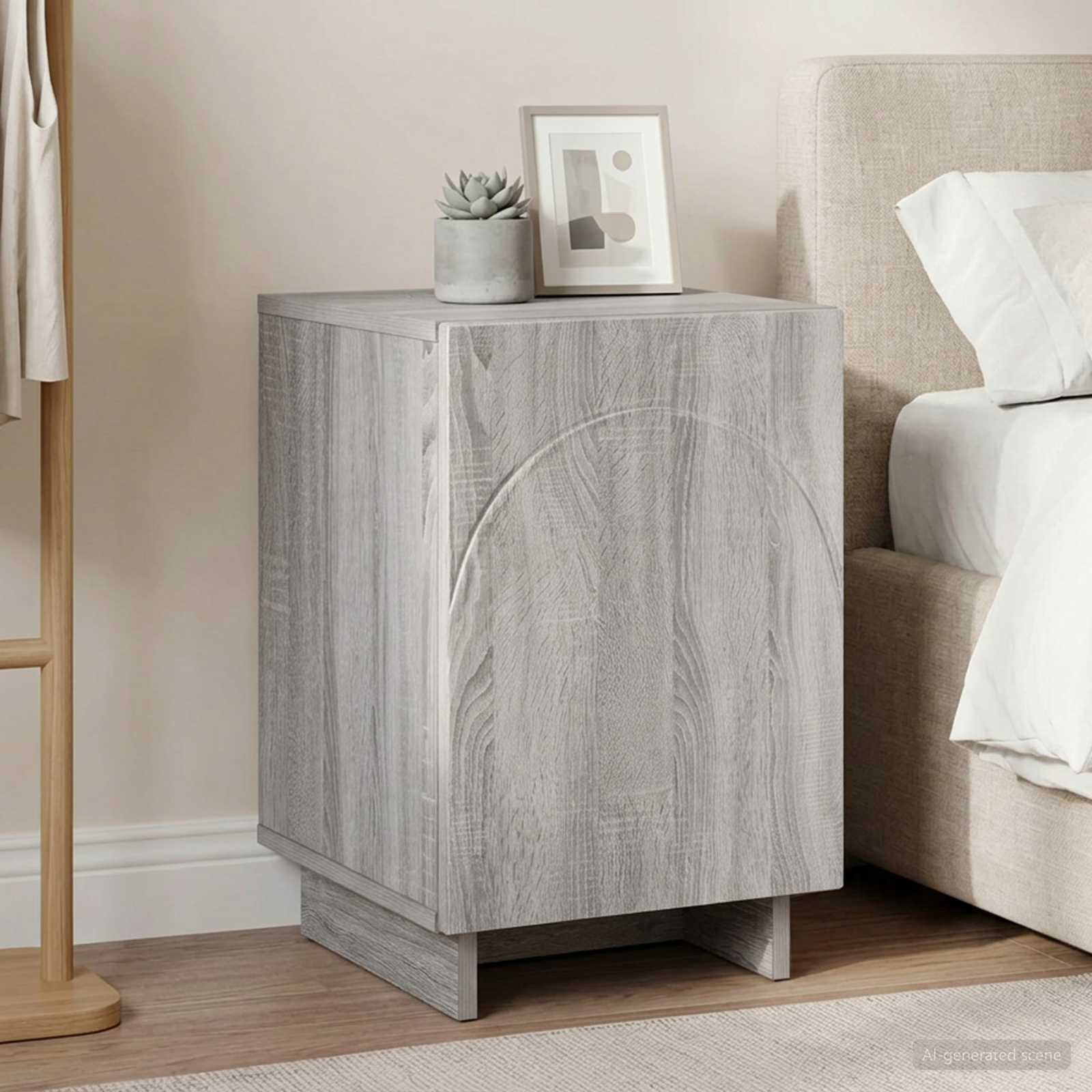Nachttisch Sonoma-Grau 33,5 x 34,5 x 50 cm Holzwerkstoff