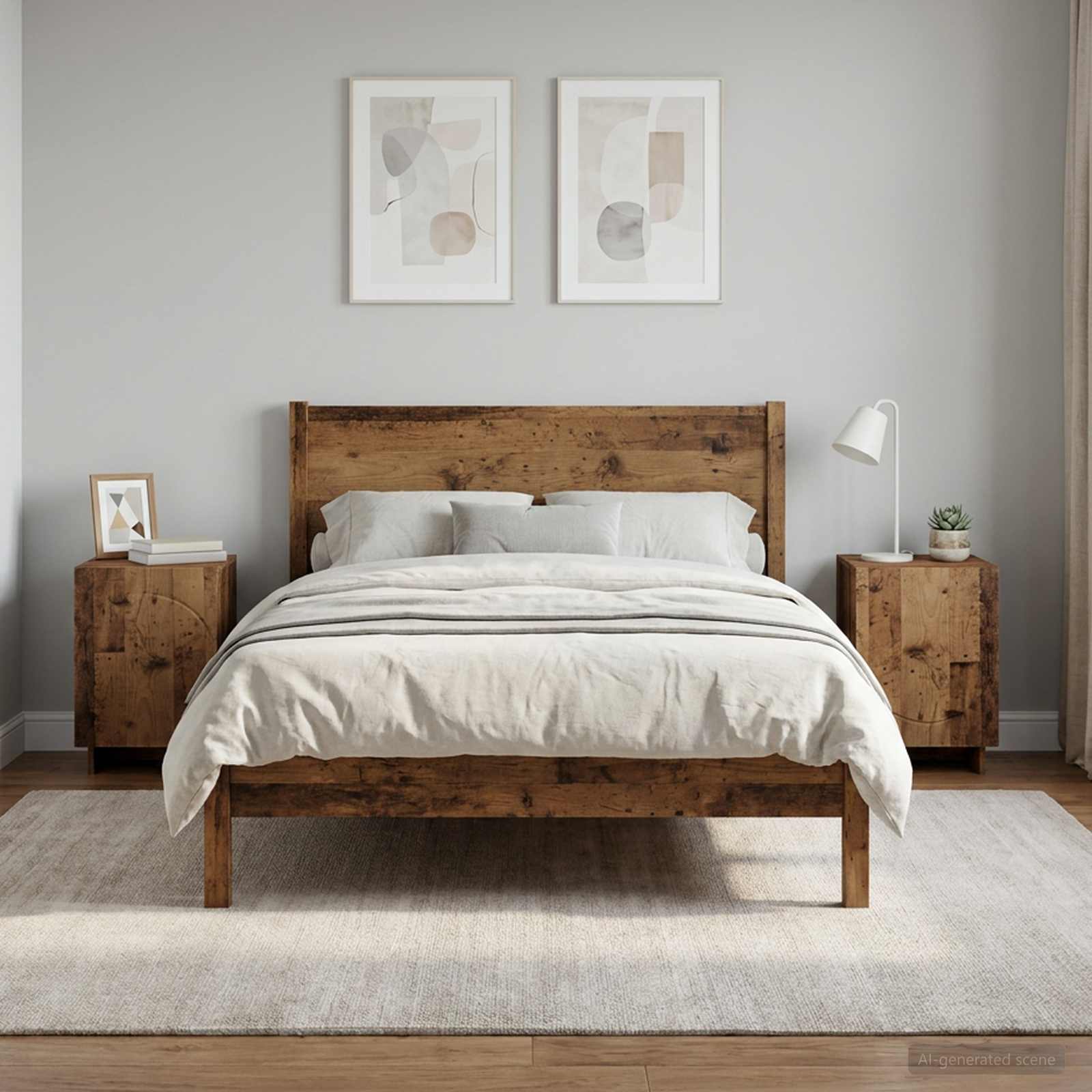 Nachttisch 2 stk. Altholz 33,5 x 34,5 x 50 cm Holzwerkstoff