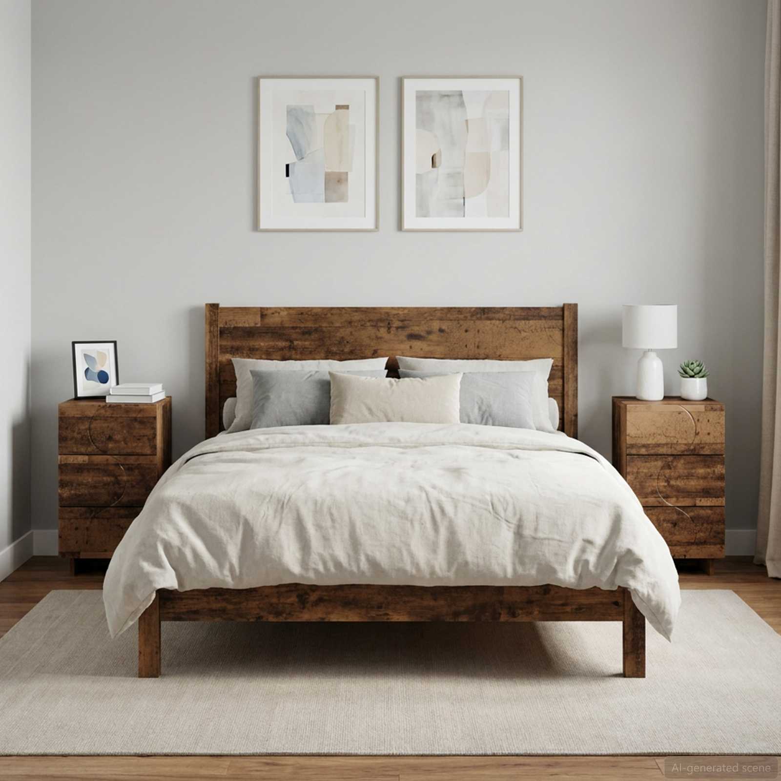 Nachttisch 2 stk. Altholz 33,5 x 34,5 x 60 cm Holzwerkstoff