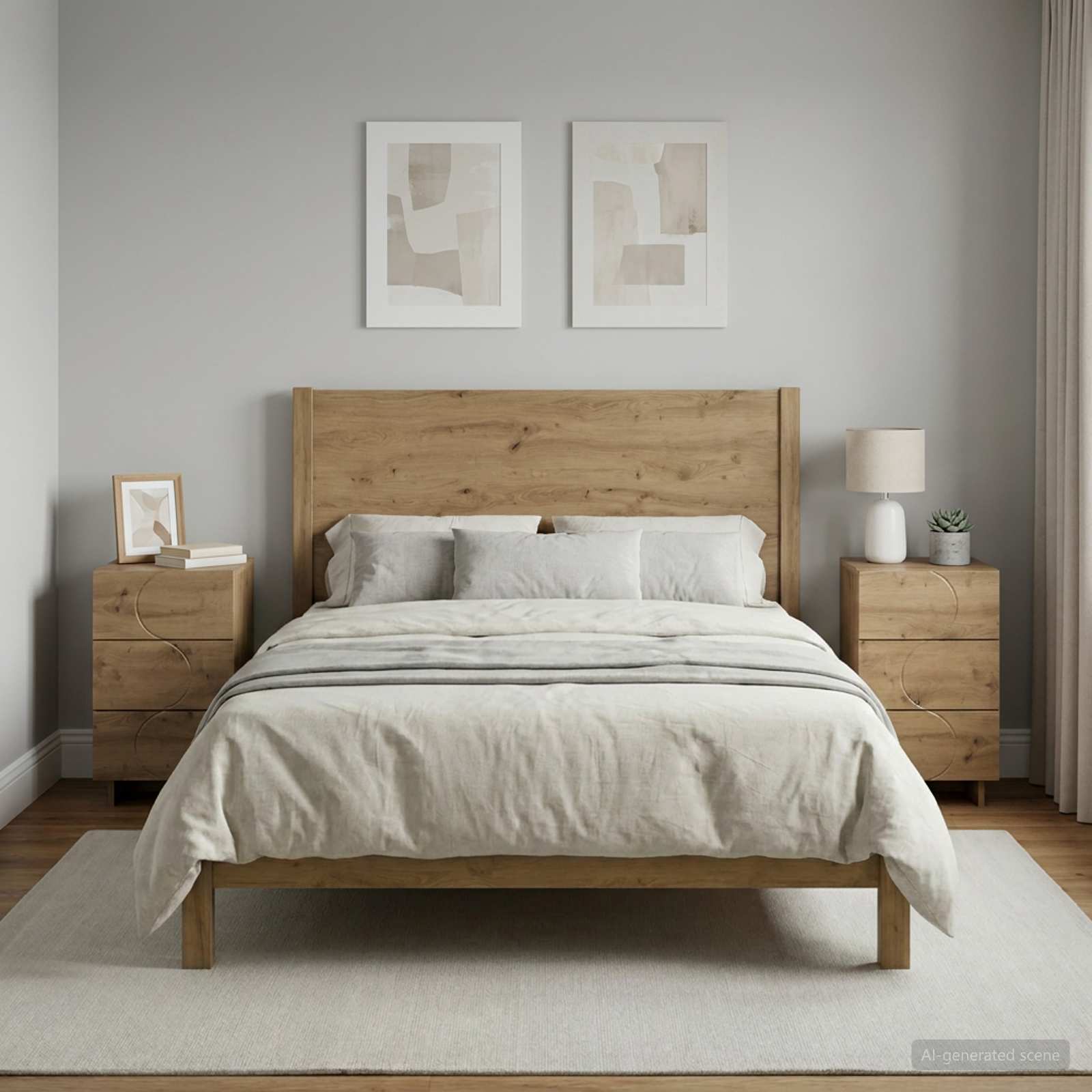 Nachttisch 2 stk. Artisan-Eiche 33,5 x 34,5 x 60 cm