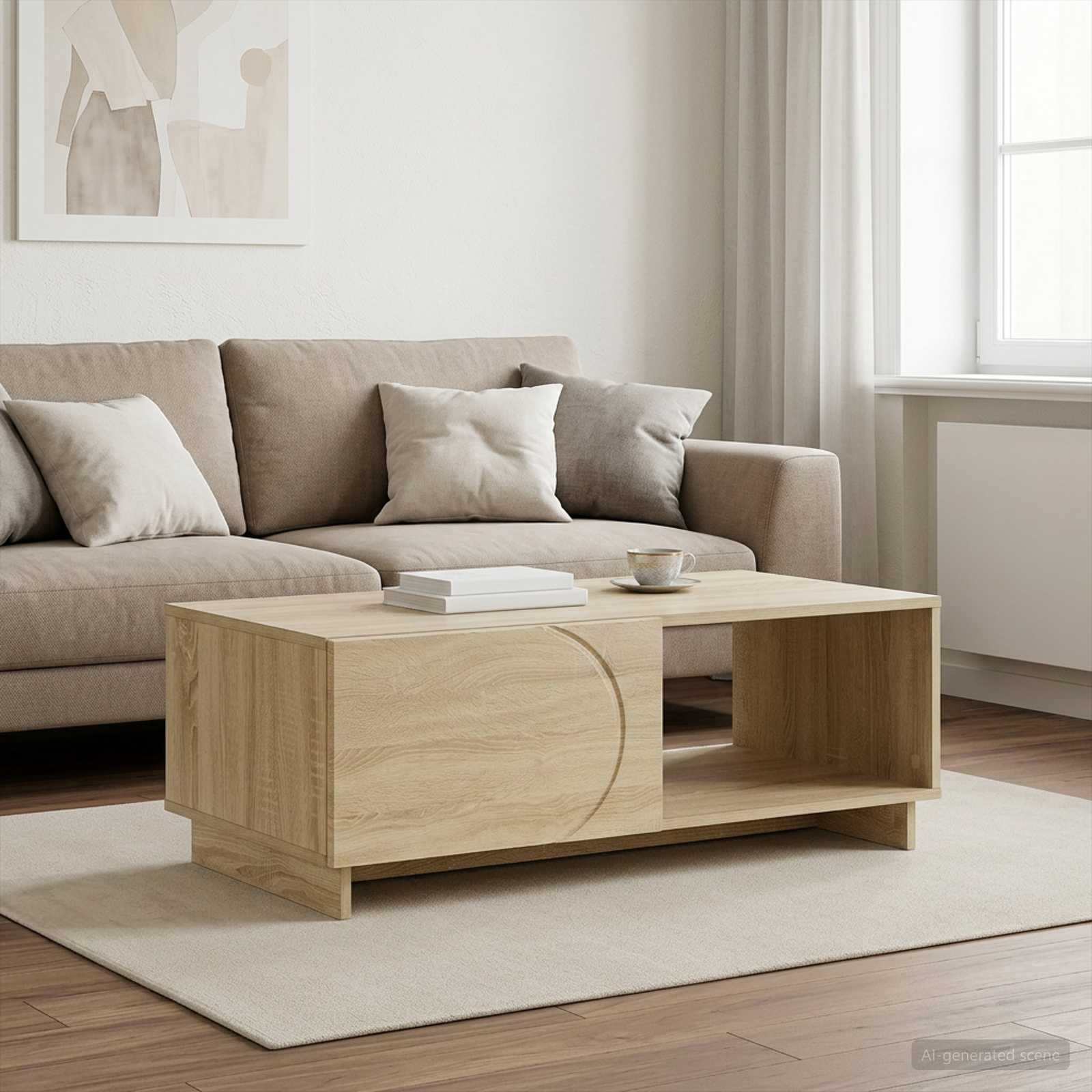 Couchtisch Sonoma-Eiche 95 x 50,5 x 35 cm Holzwerkstoff