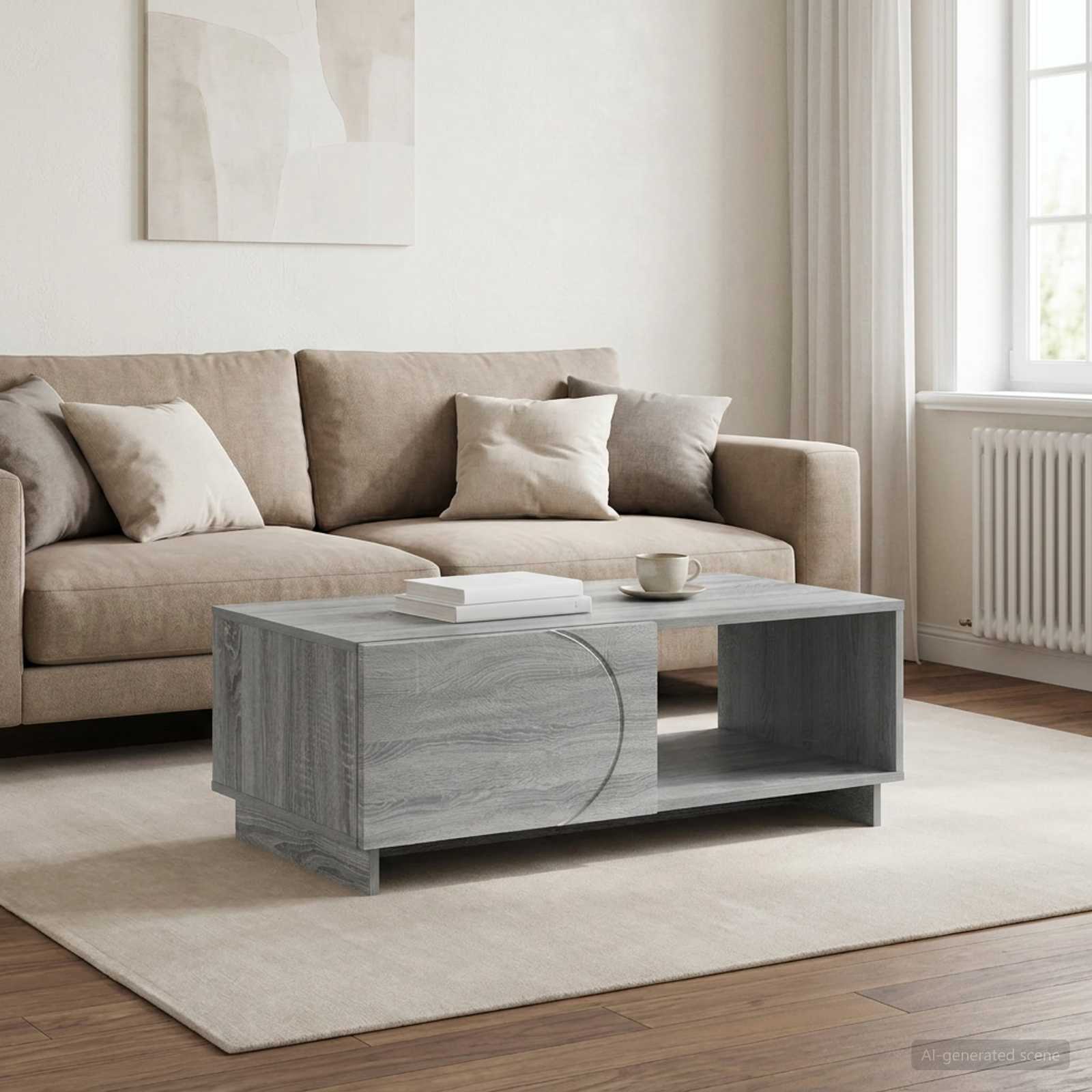 Couchtisch Sonoma-Grau 95 x 50,5 x 35 cm Holzwerkstoff