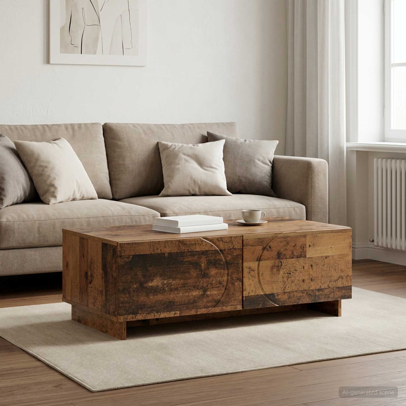 Couchtisch Altholz 102 x 50,5 x 35 cm Holzwerkstoff