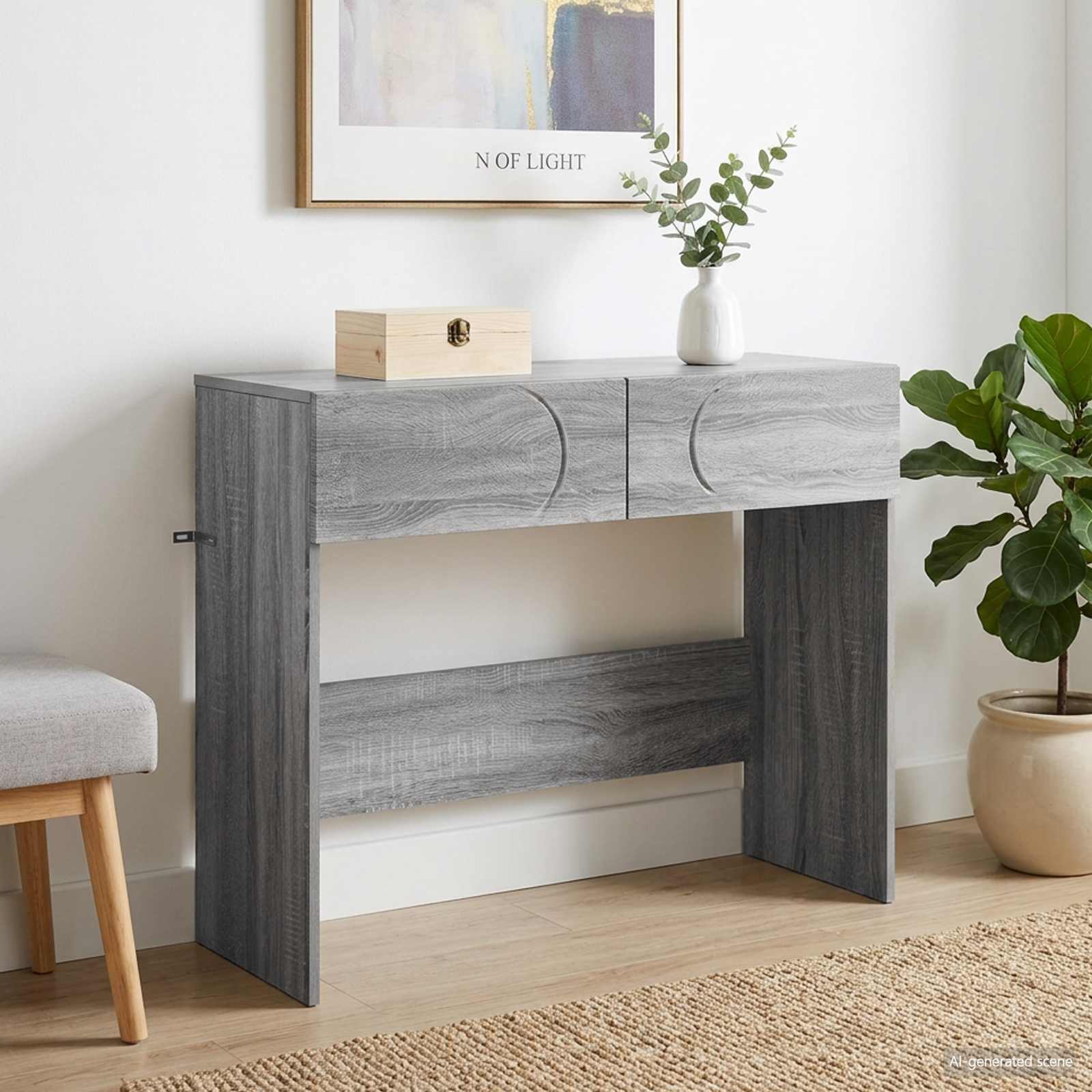 Konsolentisch Grau Sonoma 96,5 x 38 x 75 cm Holzwerkstoff