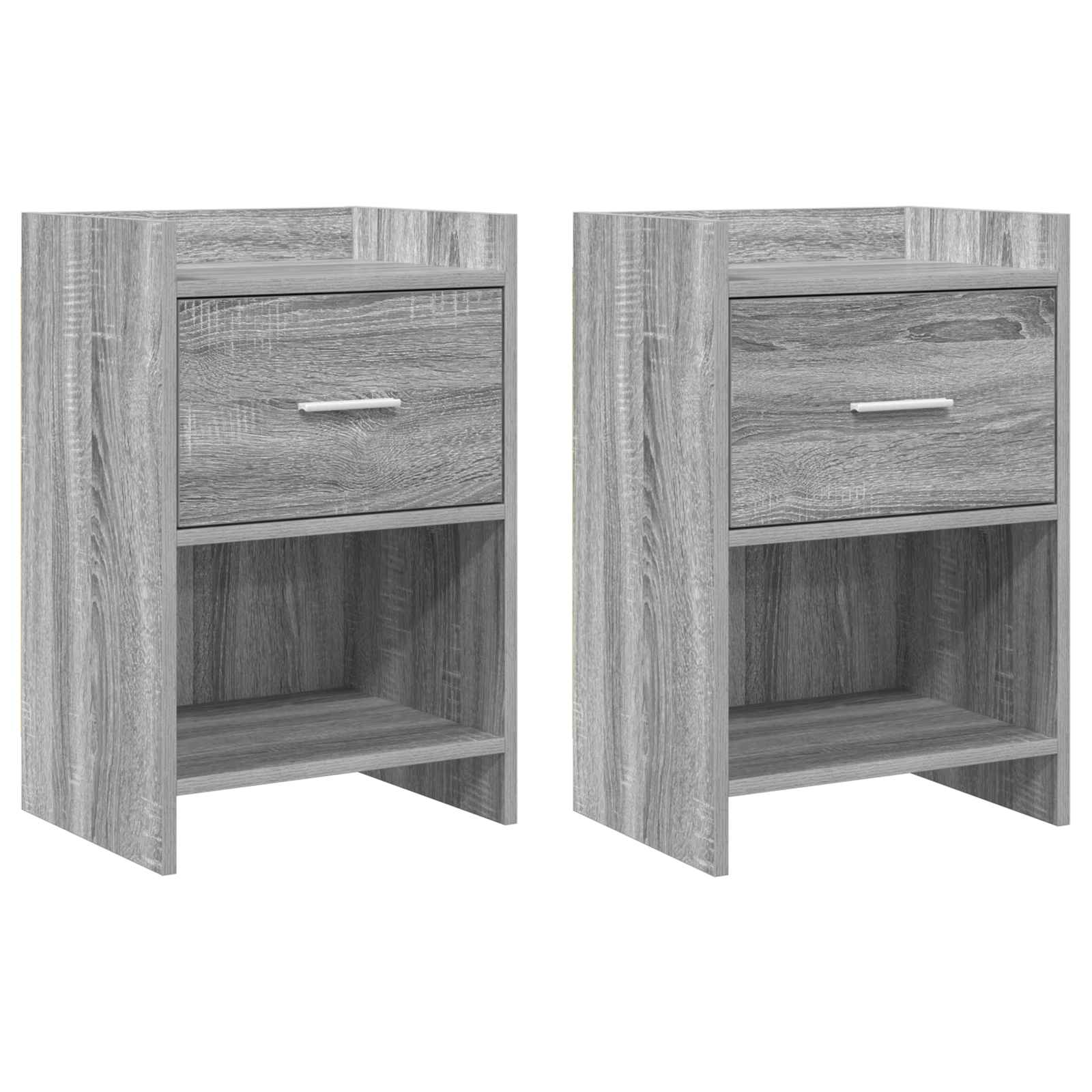 Nachttische 2 stk. Grau Sonoma 40 x 30 x 60 cm Holzwerkstoff