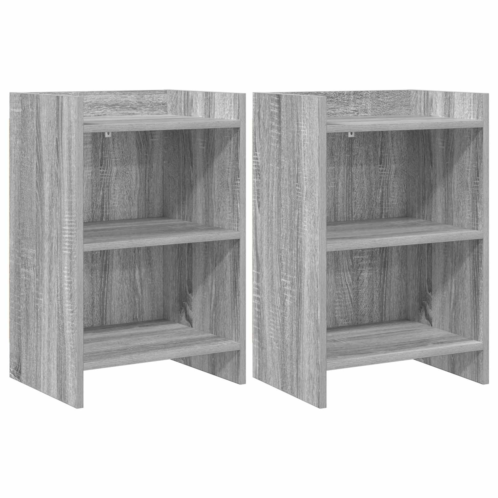 Nachttische 2 stk. Grau Sonoma 40 x 30 x 60 cm Holzwerkstoff