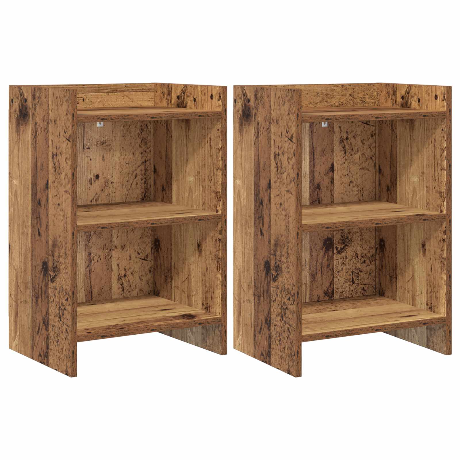 Nachttische 2 stk. Altholz 40 x 30 x 60 cm Holzwerkstoff