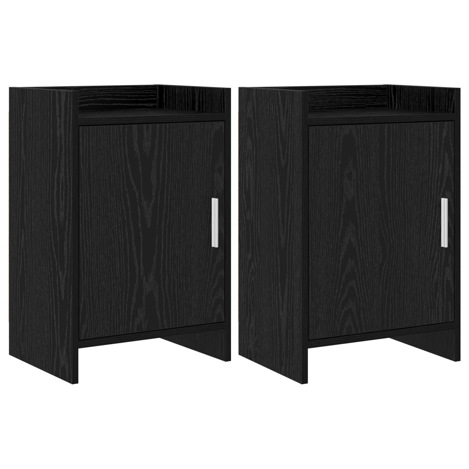 Nachttische 2 stk. Schwarze Eiche 40 x 30 x 60 cm Holzwerkstoff