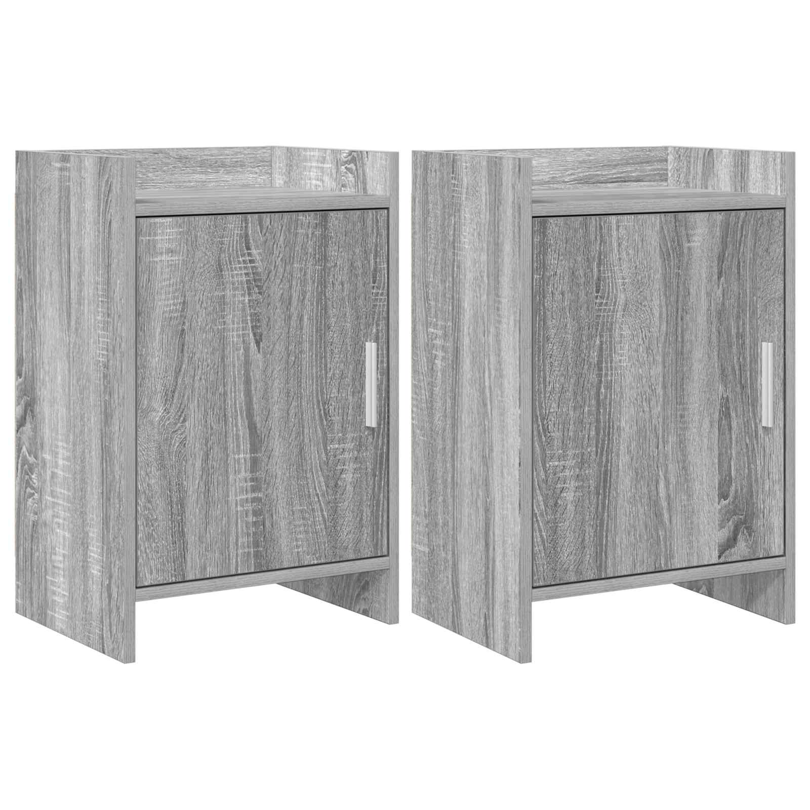 Nachttische 2 stk. Grau Sonoma 40 x 30 x 60 cm Holzwerkstoff