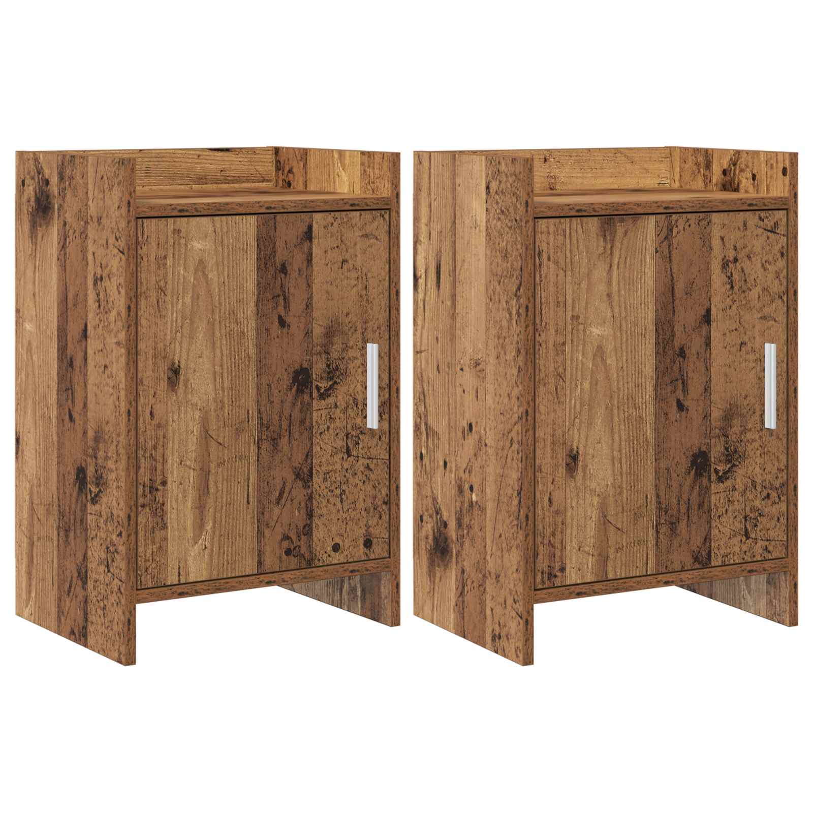 Nachttische 2 stk. Altholz 40 x 30 x 60 cm Holzwerkstoff