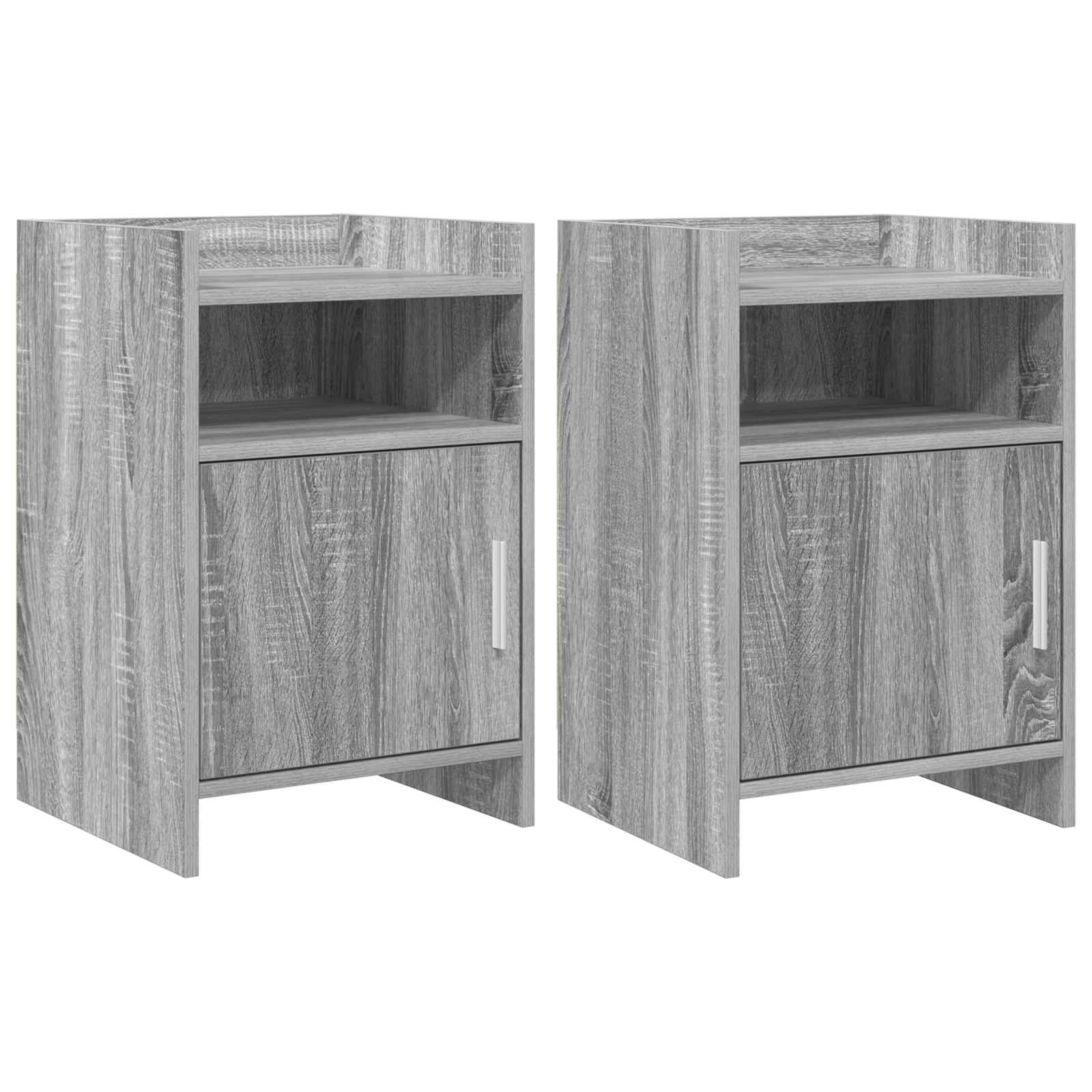 Nachttische 2 stk. Grau Sonoma 40 x 36 x 60 cm Holzwerkstoff