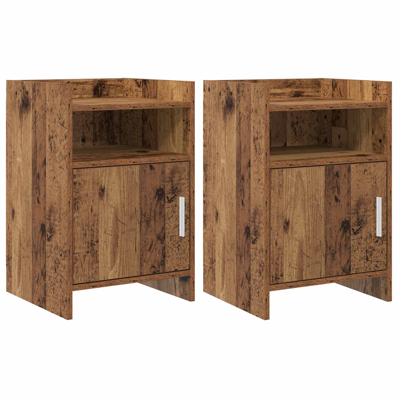 Nachttische 2 stk. Altholz 40 x 36 x 60 cm Holzwerkstoff