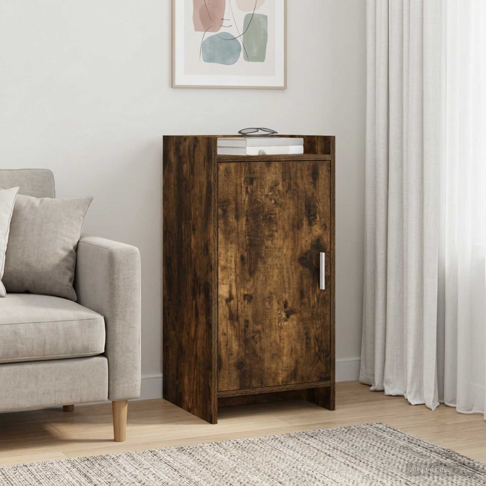 Sideboard Geräucherte Eiche 40 x 36 x 80 cm Holzwerkstoff