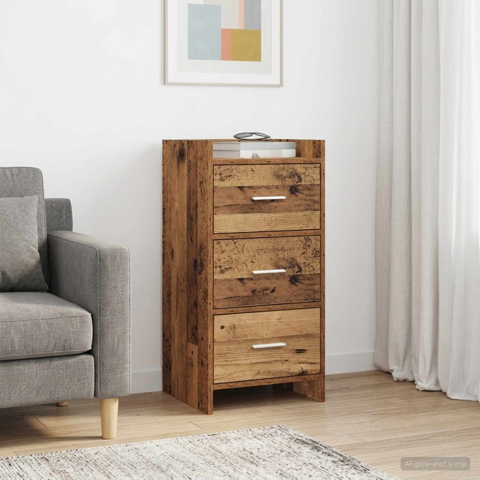 Sideboard Altholz 40 x 36 x 80 cm Holzwerkstoff