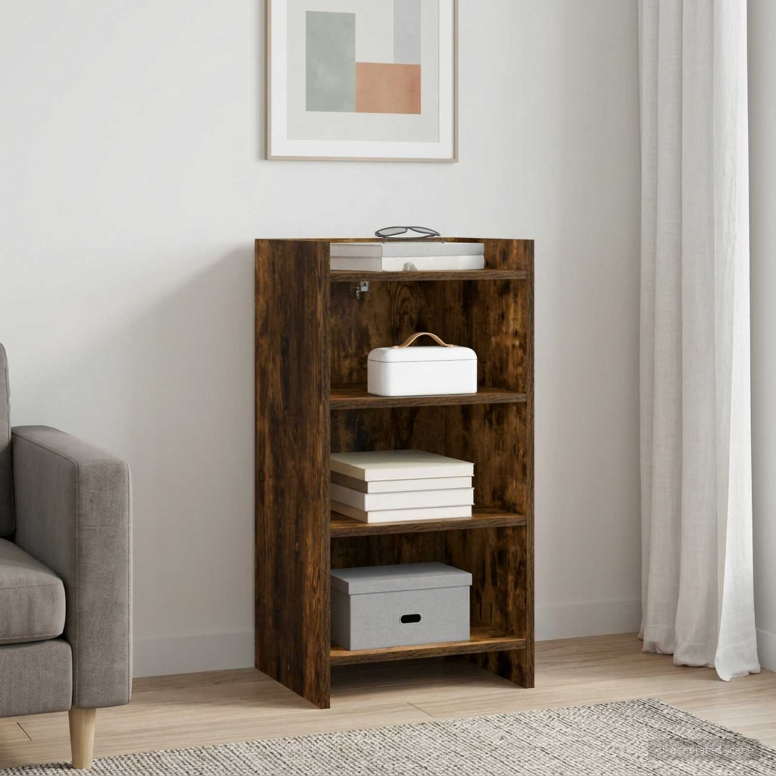 Sideboard Geräucherte Eiche 40 x 36 x 80 cm Holzwerkstoff