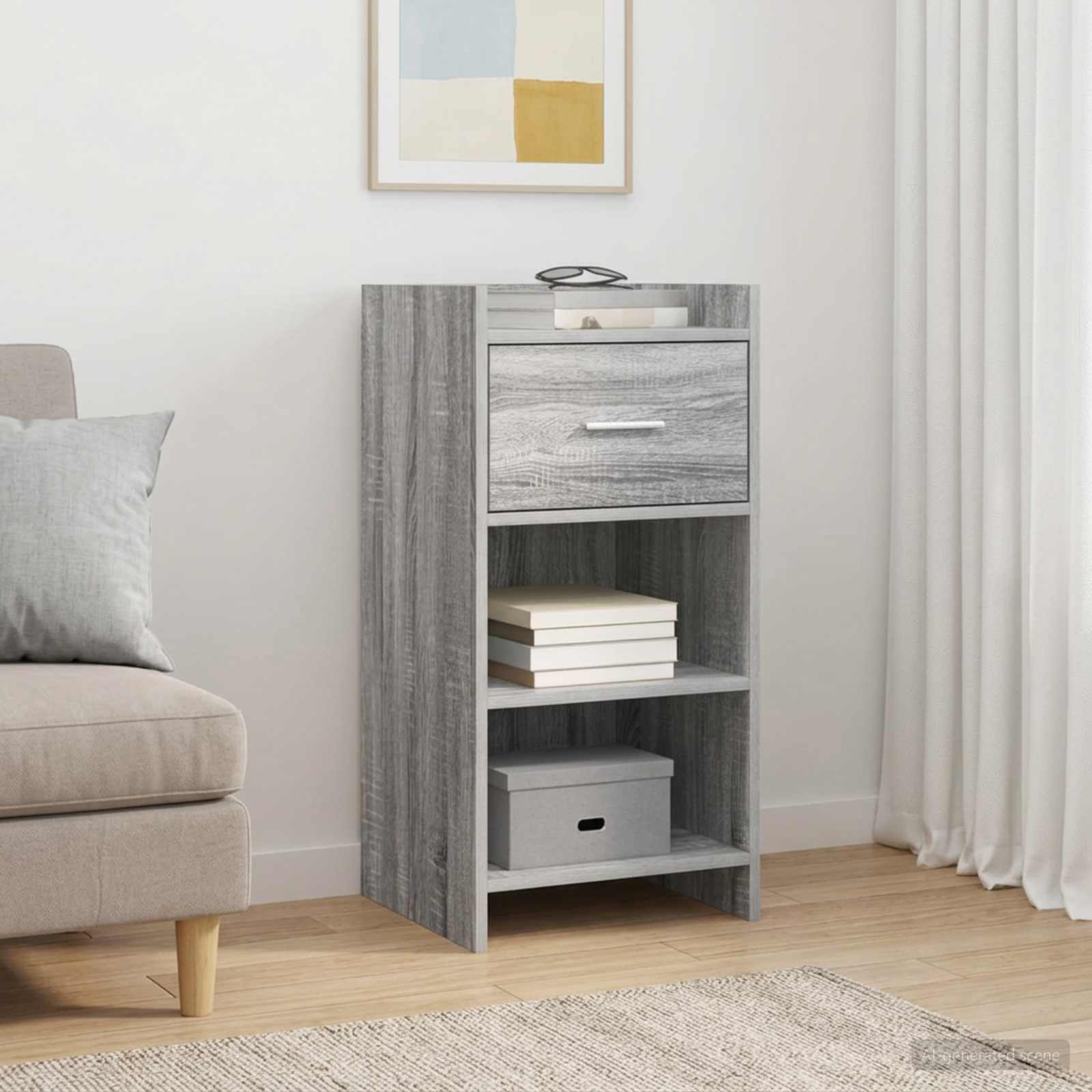 Sideboard Grau Sonoma 40 x 36 x 80 cm Holzwerkstoff