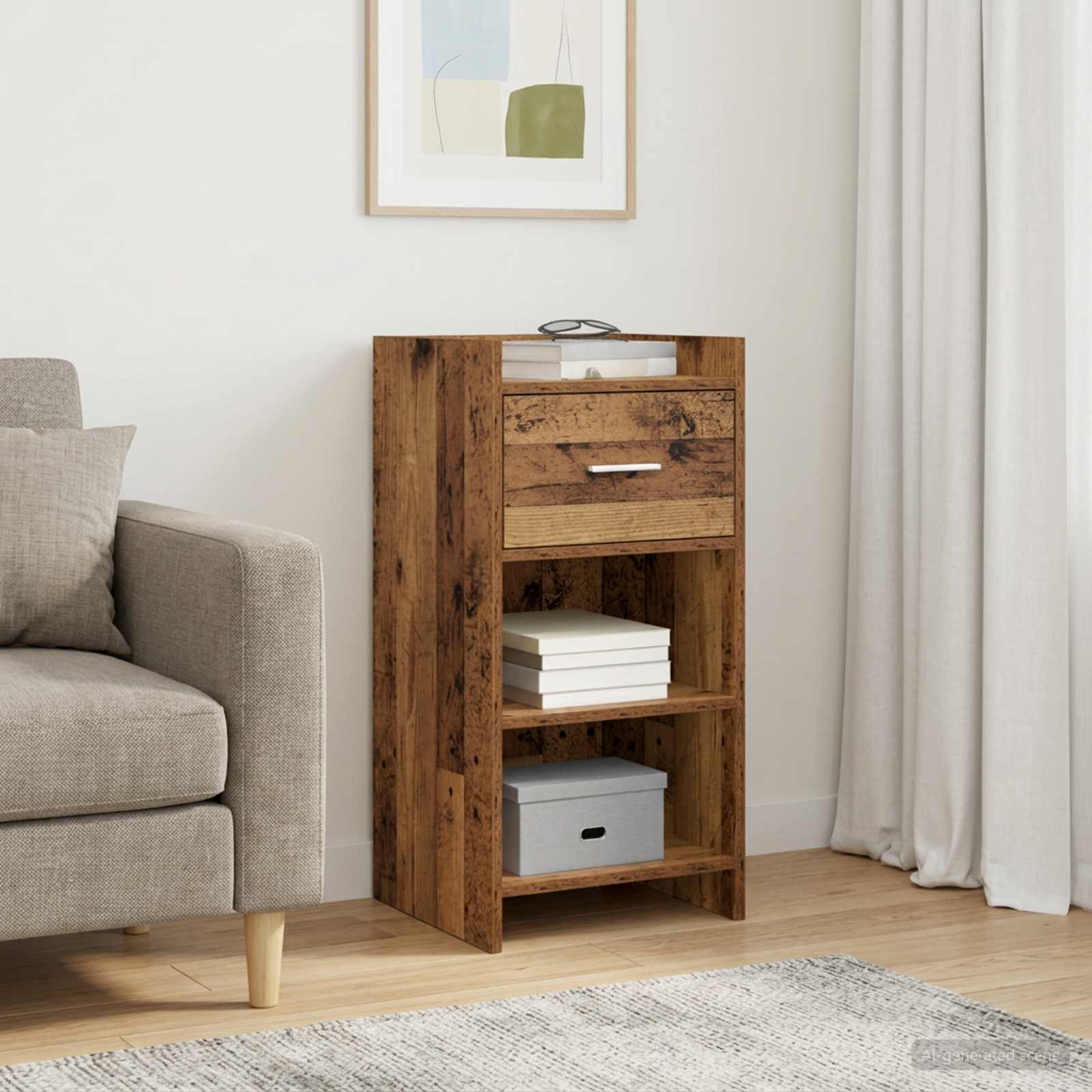 Sideboard Altholz 40 x 36 x 80 cm Holzwerkstoff