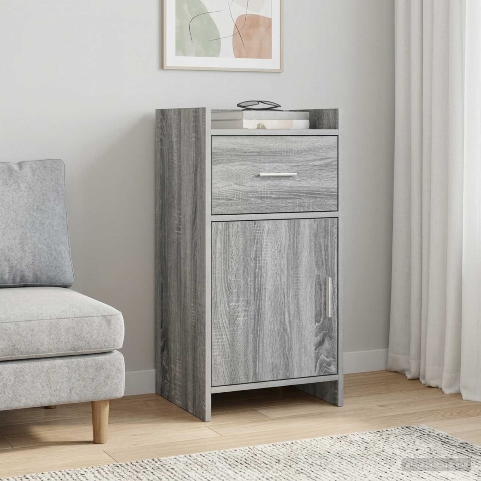 Sideboard Grau Sonoma 40 x 36 x 80 cm Holzwerkstoff