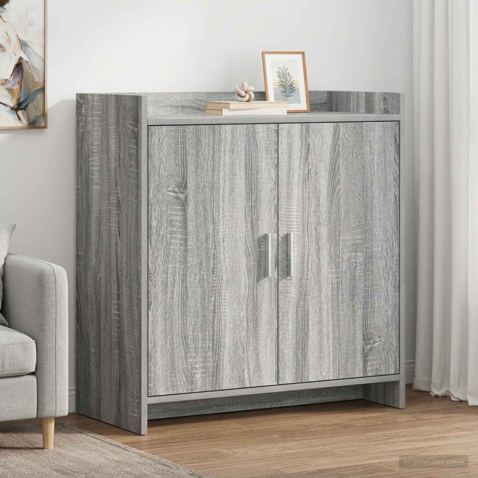 Sideboard Grau Sonoma 72 x 36 x 80 cm Holzwerkstoff