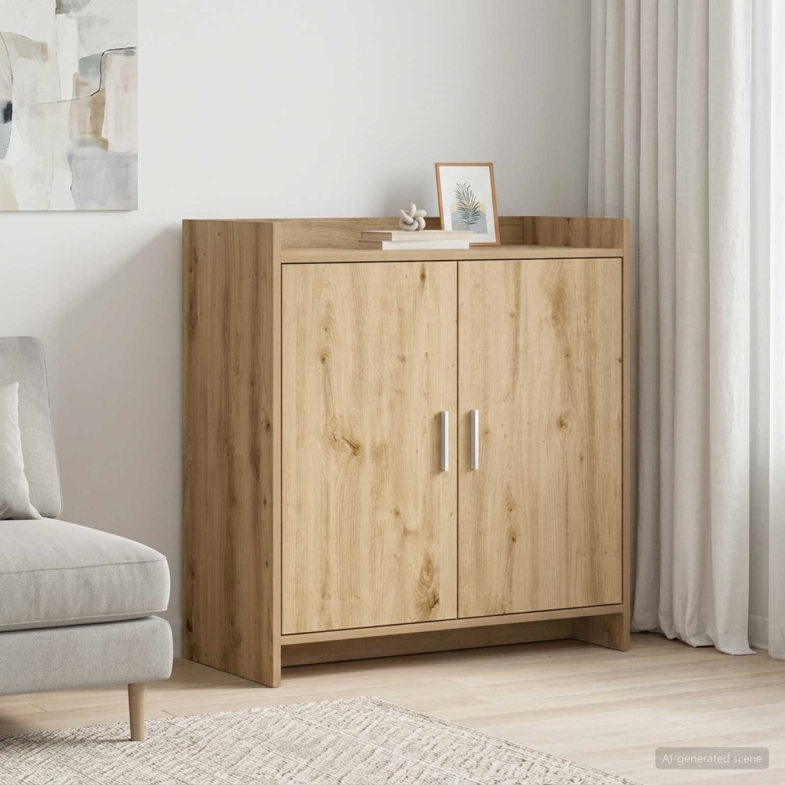 Sideboard Artisan-Eiche 72 x 36 x 80 cm Holzwerkstoff