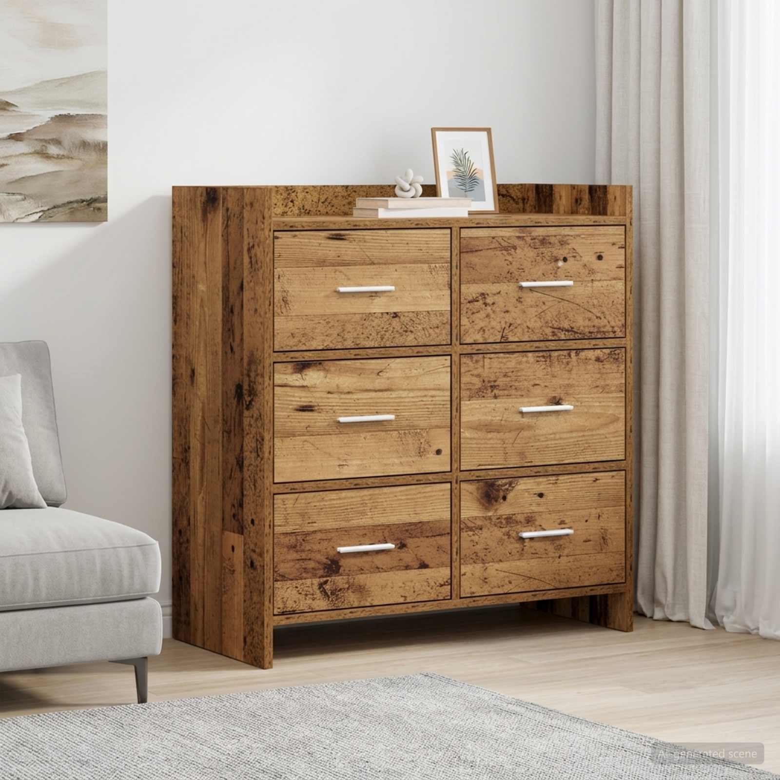 Sideboard Altholz 75 x 33 x 80 cm Holzwerkstoff