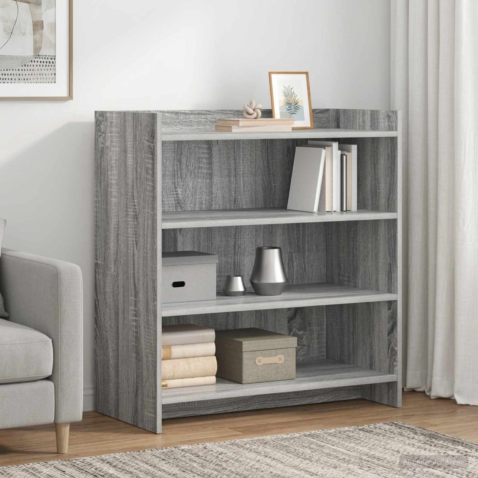 Sideboard Grau Sonoma 75 x 36 x 80 cm Holzwerkstoff