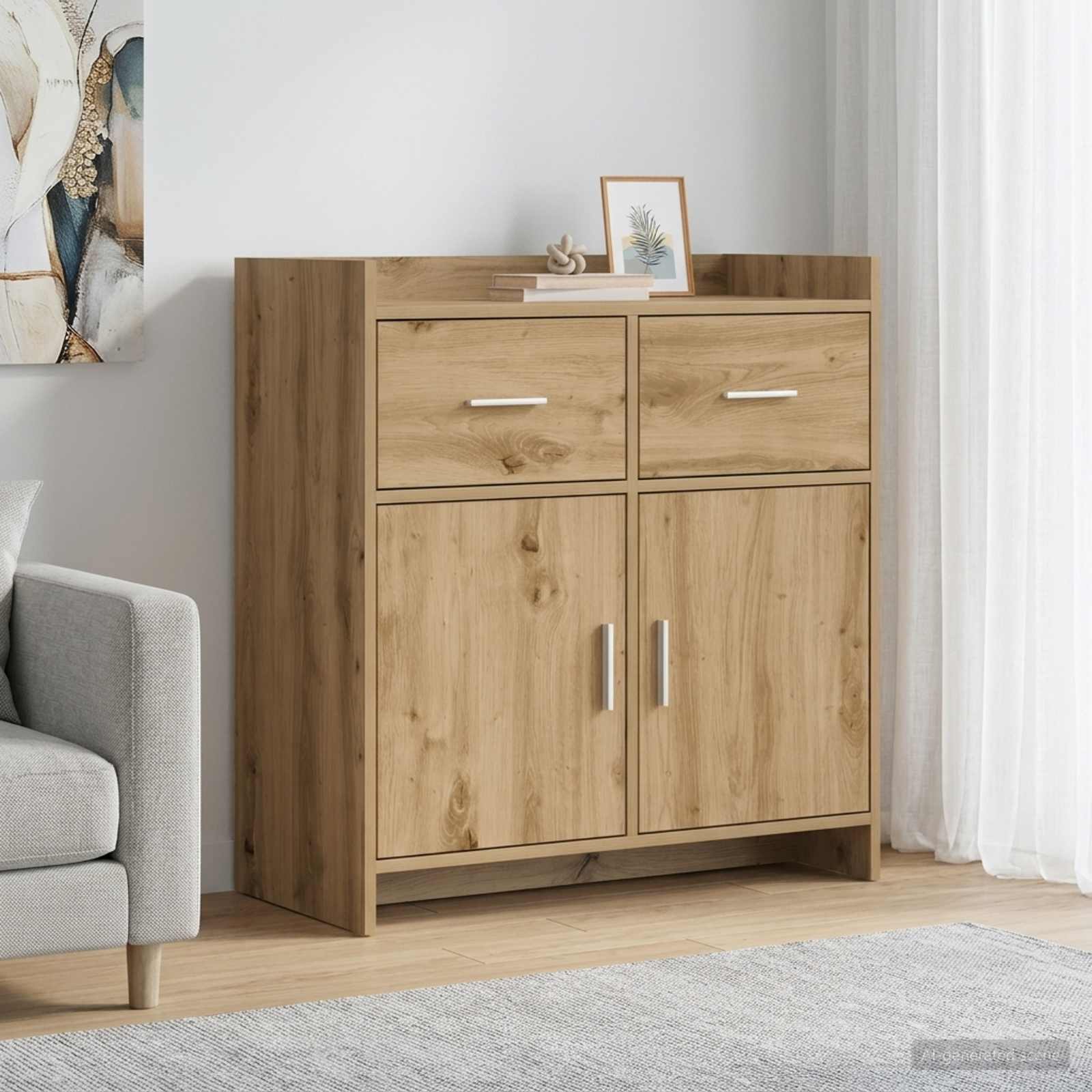 Sideboard Artisan-Eiche 75 x 36 x 80 cm Holzwerkstoff