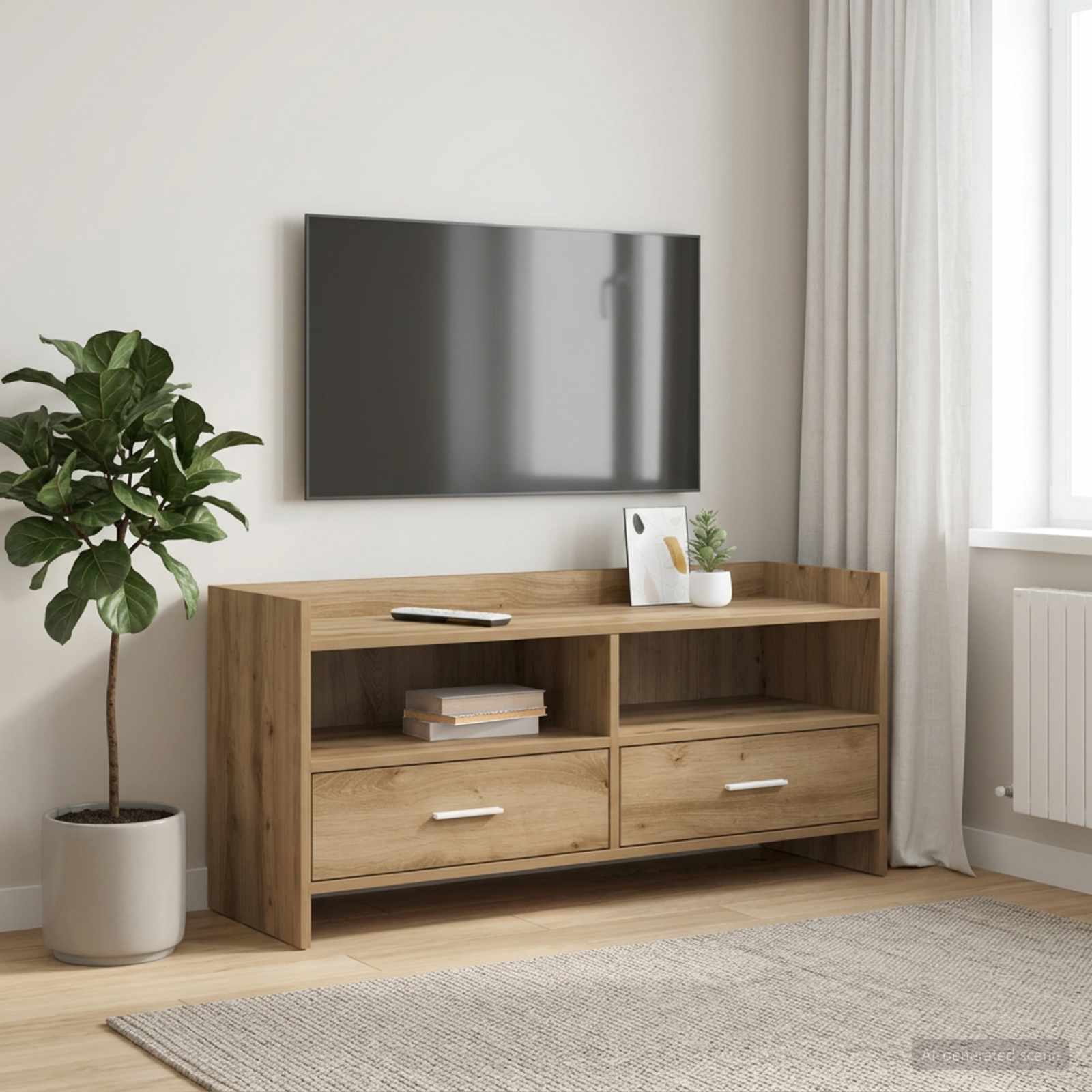 TV-Schränk 100 x 33 x 47 cm Artisan-Eiche Holzwerkstoff