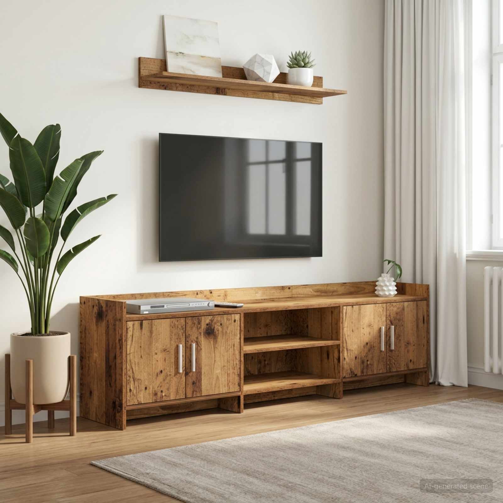 TV-Schränk 168 x 33 x 47 cm Altholz Holzwerkstoff