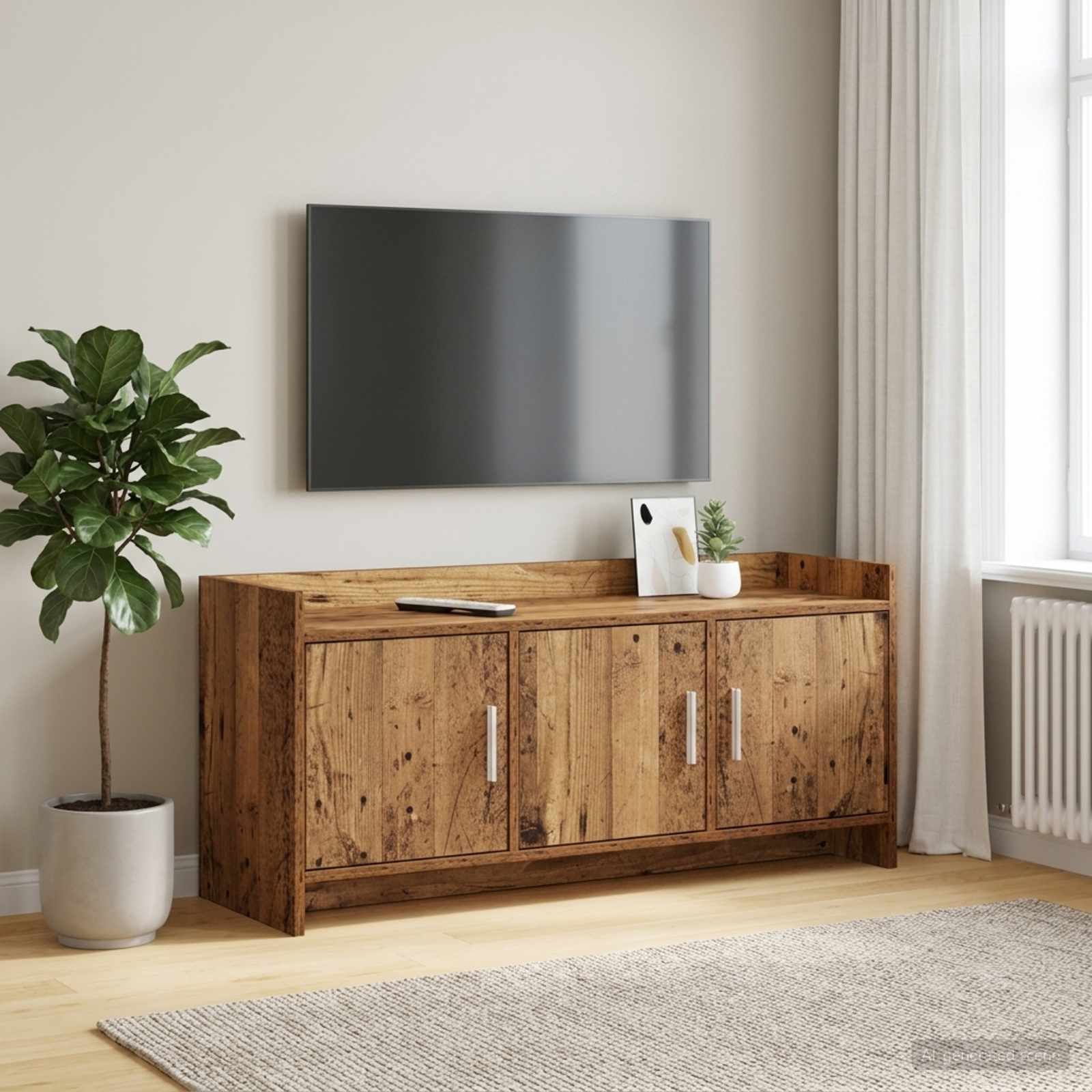 TV-Schränk 102 x 33 x 47 cm Altholz Holzwerkstoff