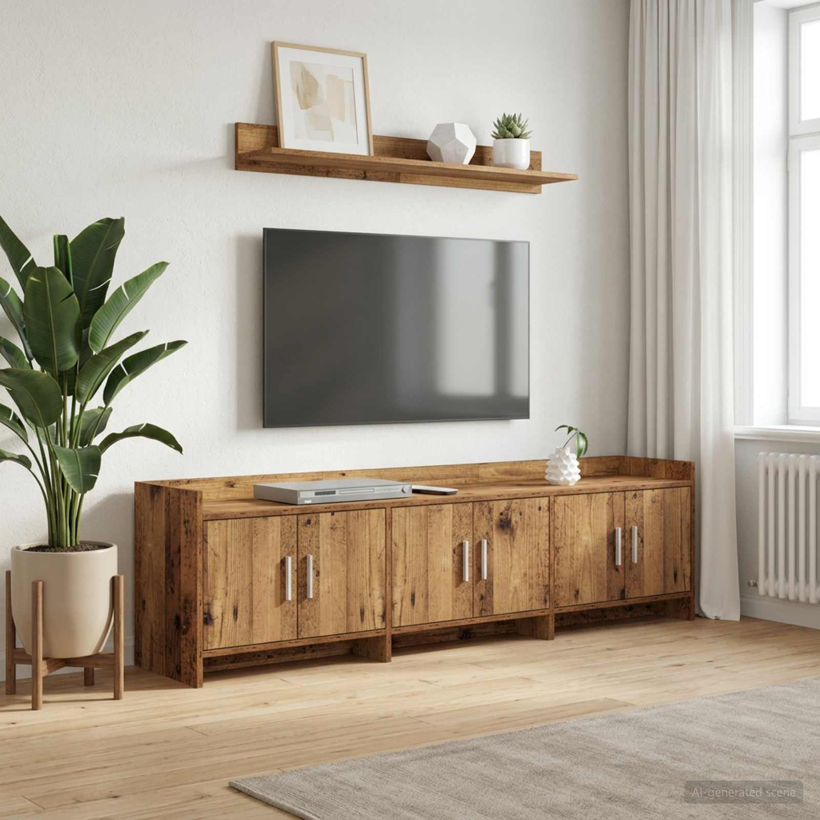 TV-Schränk 168 x 33 x 47 cm Altholz Holzwerkstoff