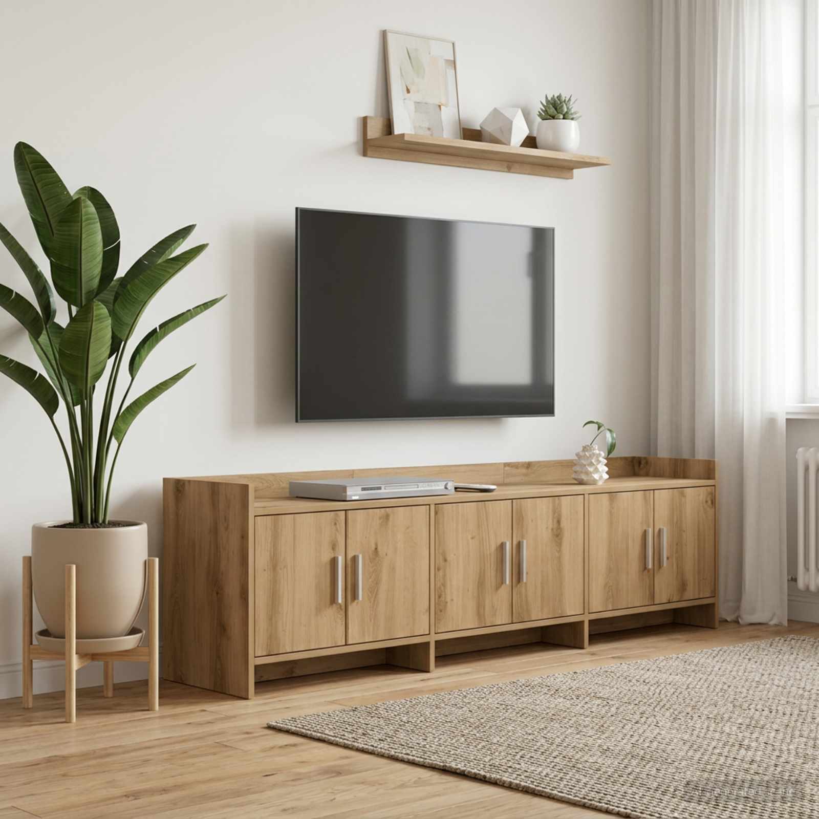 TV-Schränk 168 x 33 x 47 cm Artisan-Eiche Holzwerkstoff