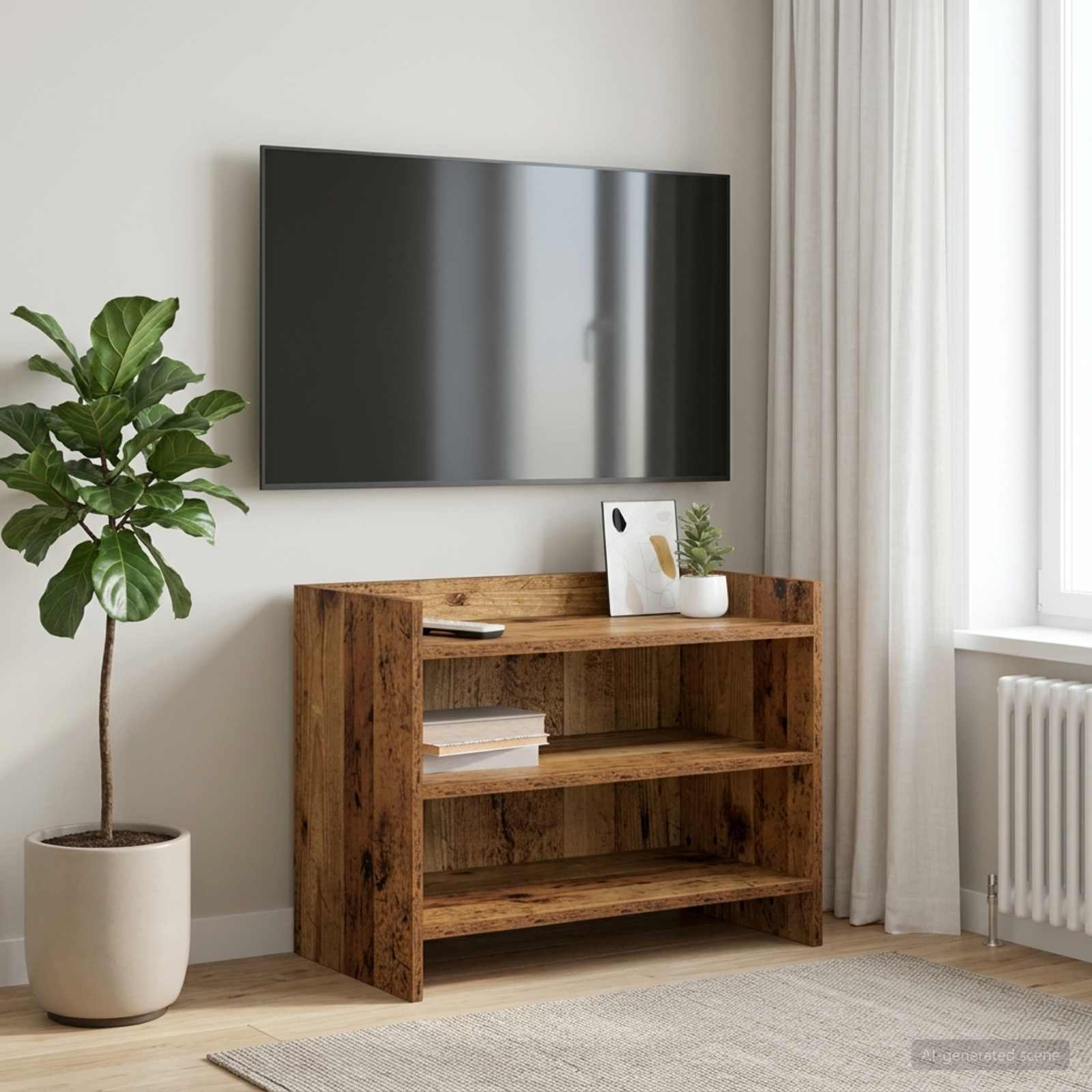 TV-Schränk 60 x 33 x 47 cm Altholz Holzwerkstoff