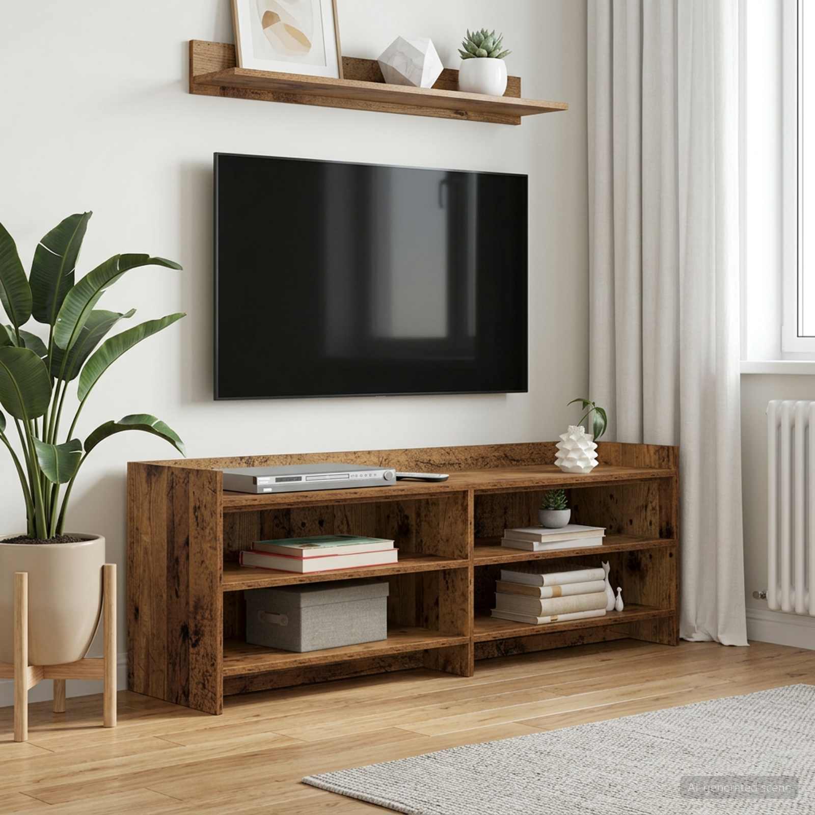 TV-Schränk 135 x 33 x 47 cm Altholz Holzwerkstoff