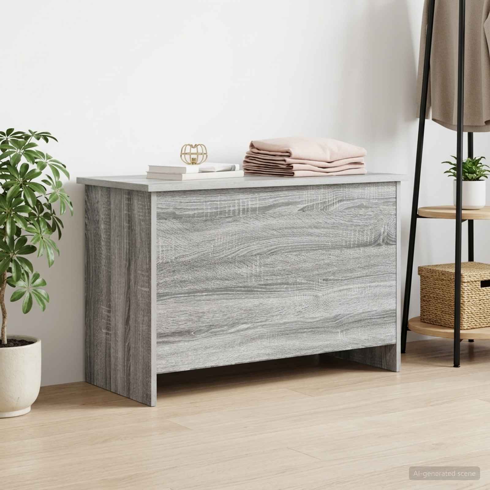 Aufbewahrungstruhe Grau Sonoma 80 x 40 x 50 cm Holzwerkstoff