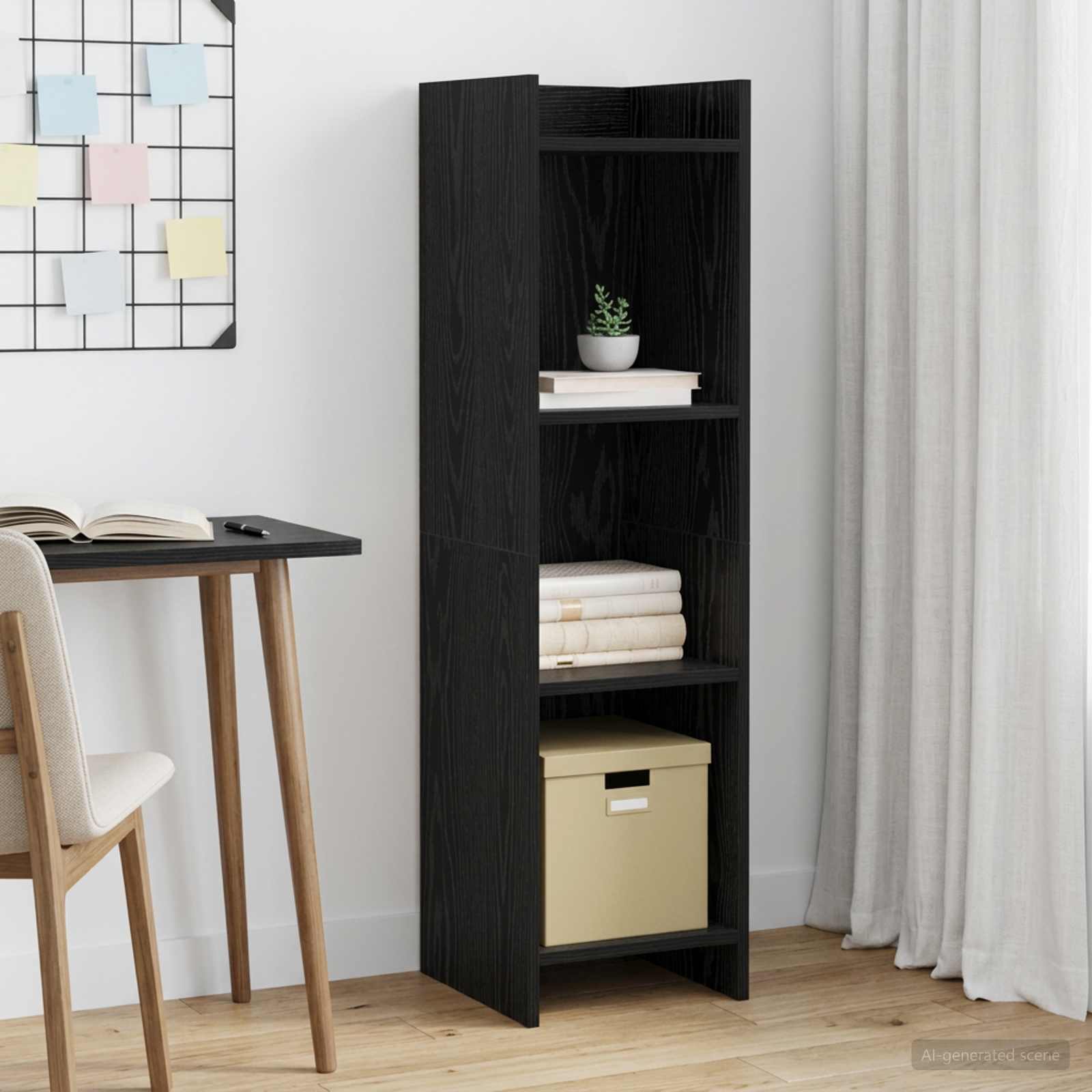 Bücherregal Schwarze Eiche 30 x 30 x 111 cm Holzwerkstoff