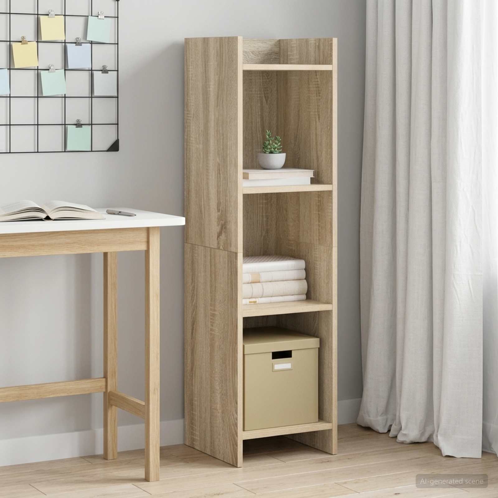 Bücherregal Sonoma-Eiche 30 x 30 x 111 cm Holzwerkstoff