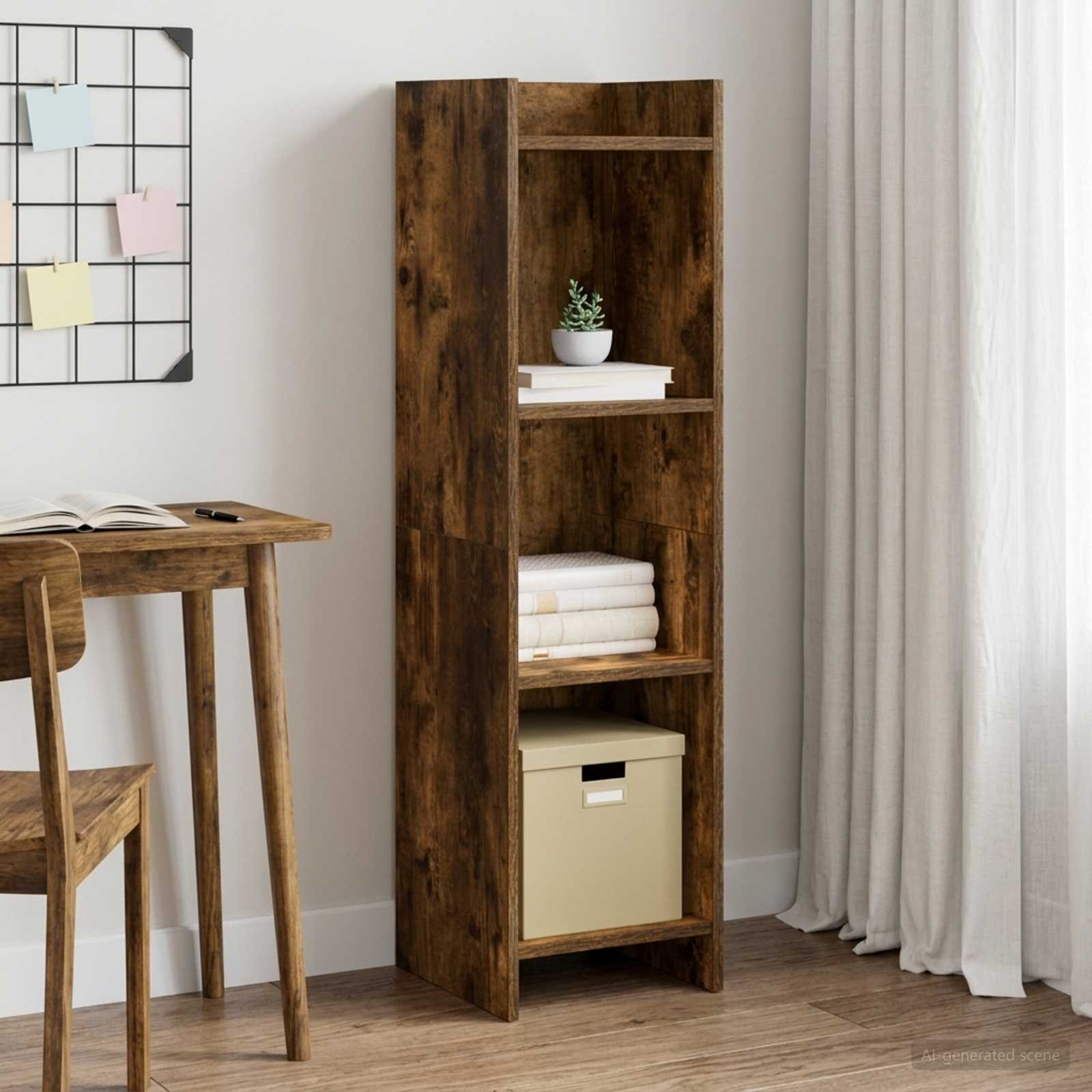 Bücherregal Geräucherte Eiche 30 x 30 x 111 cm Holzwerkstoff